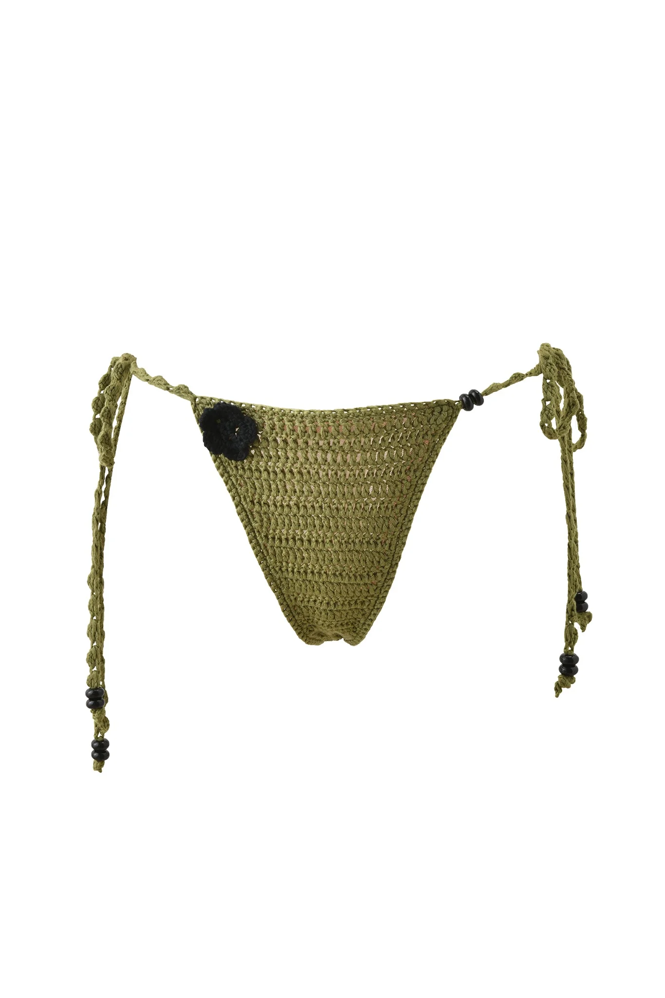 LANAI CROCHET BIKINI BOTTOM - ARMY GREEN - Image 5