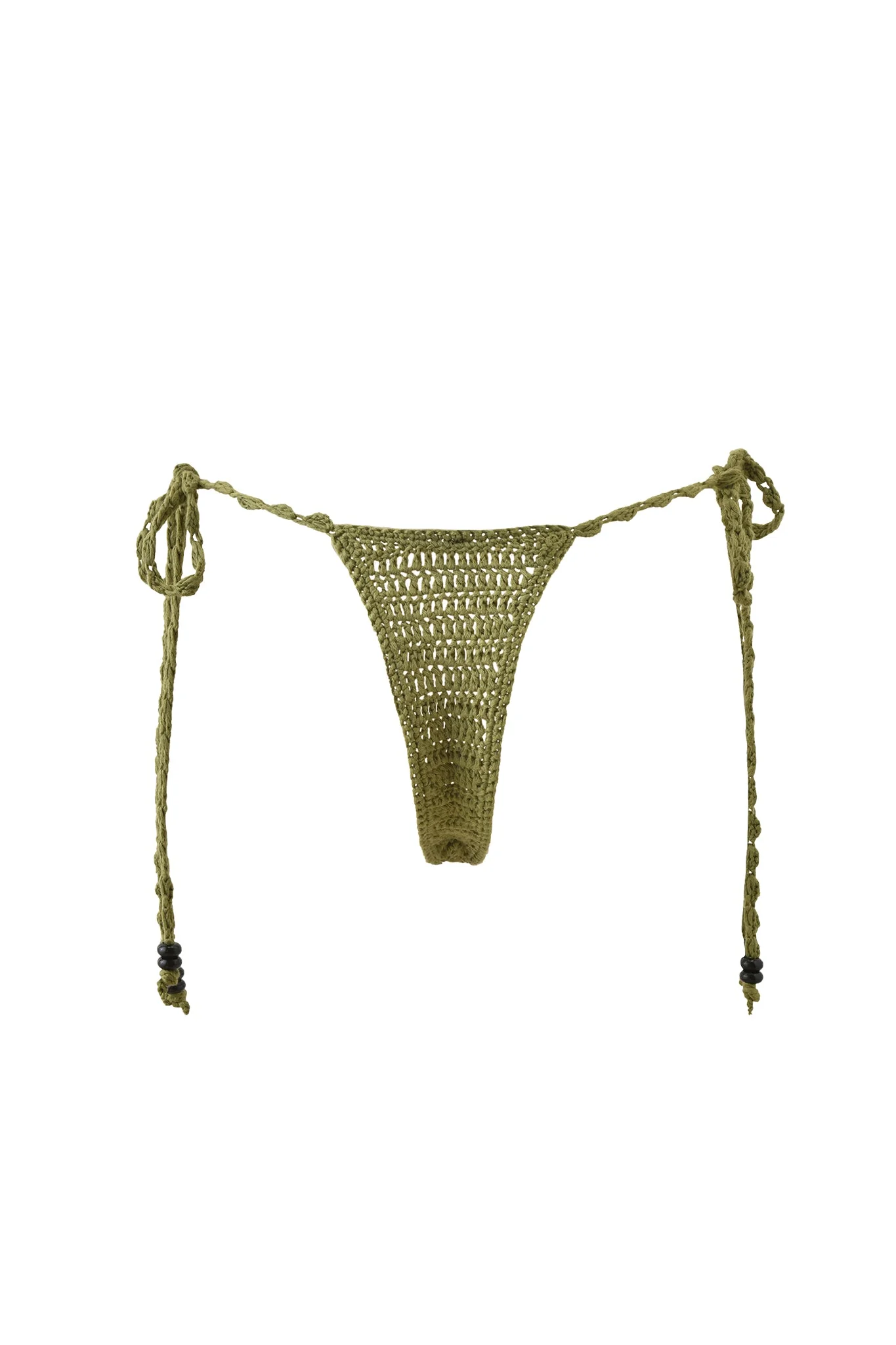 LANAI CROCHET BIKINI BOTTOM - ARMY GREEN - Image 6