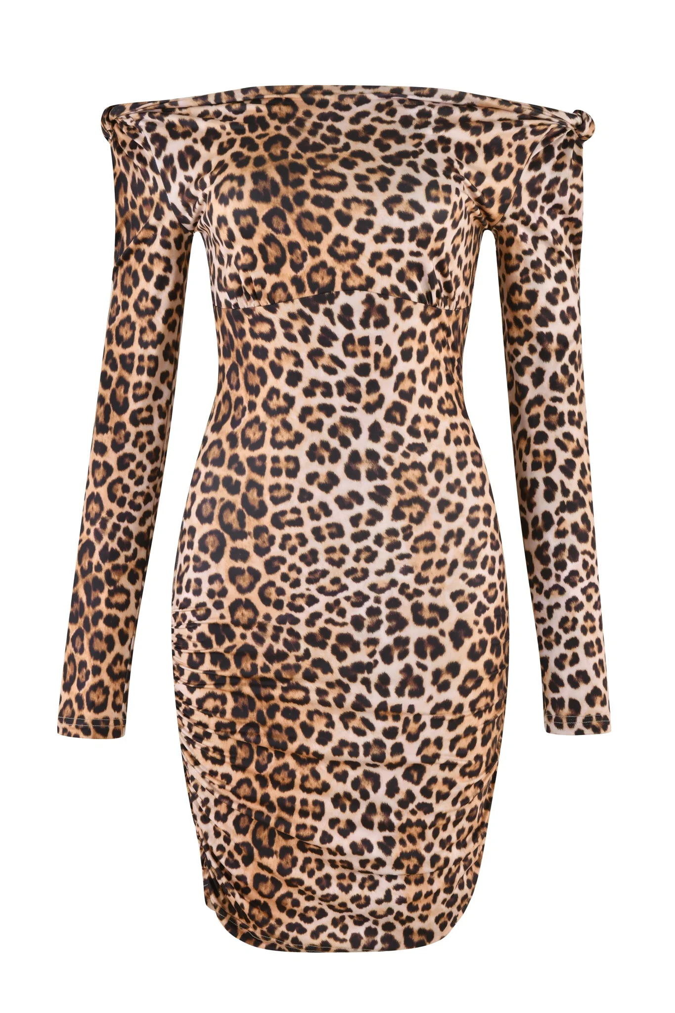 LORELAI MINI DRESS - NEUTRAL : LEOPARD - Image 6