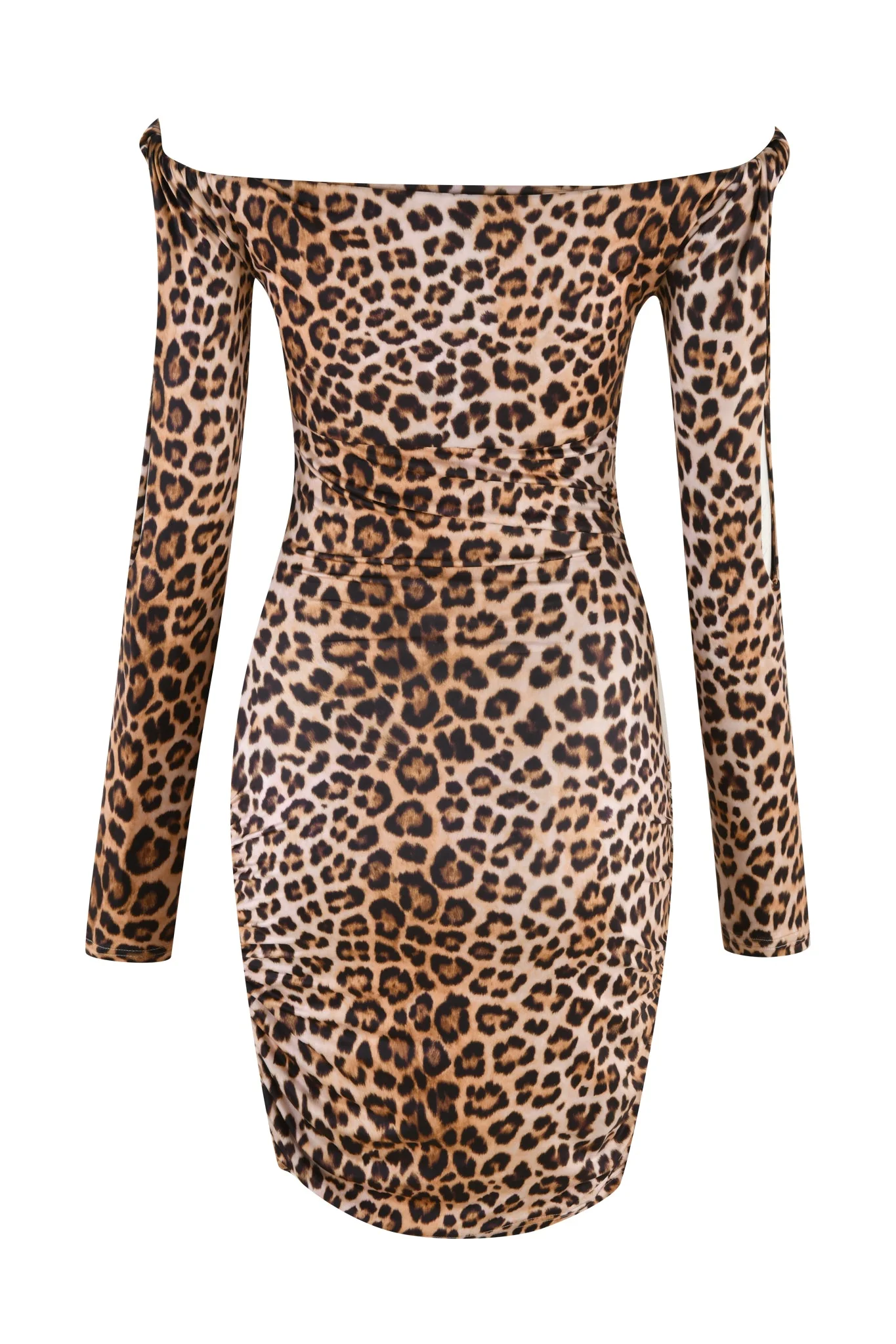 LORELAI MINI DRESS - NEUTRAL : LEOPARD - Image 8