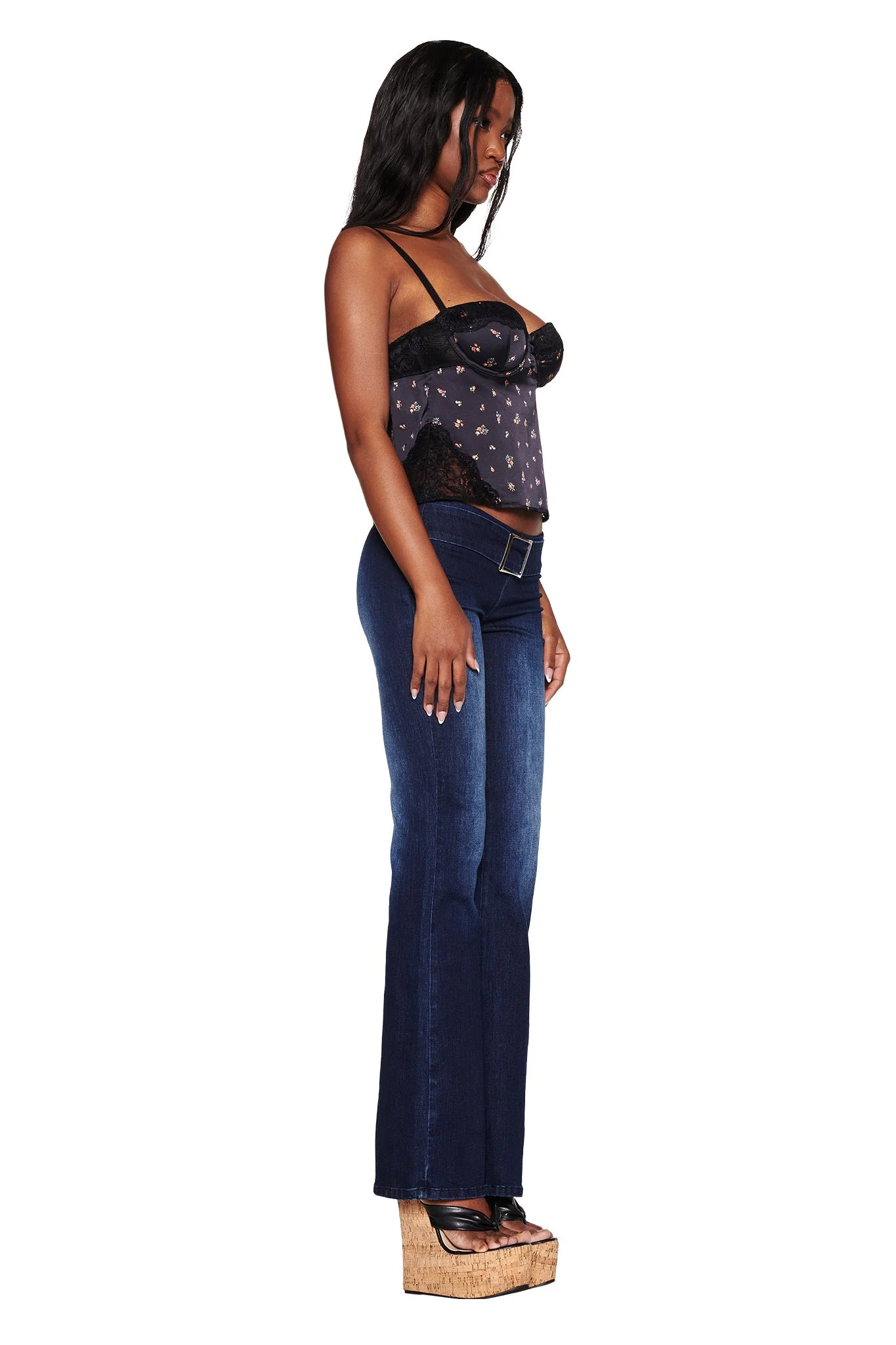 LUELLA CAMI TOP - BLACK : DITSY FLORAL - Image 4