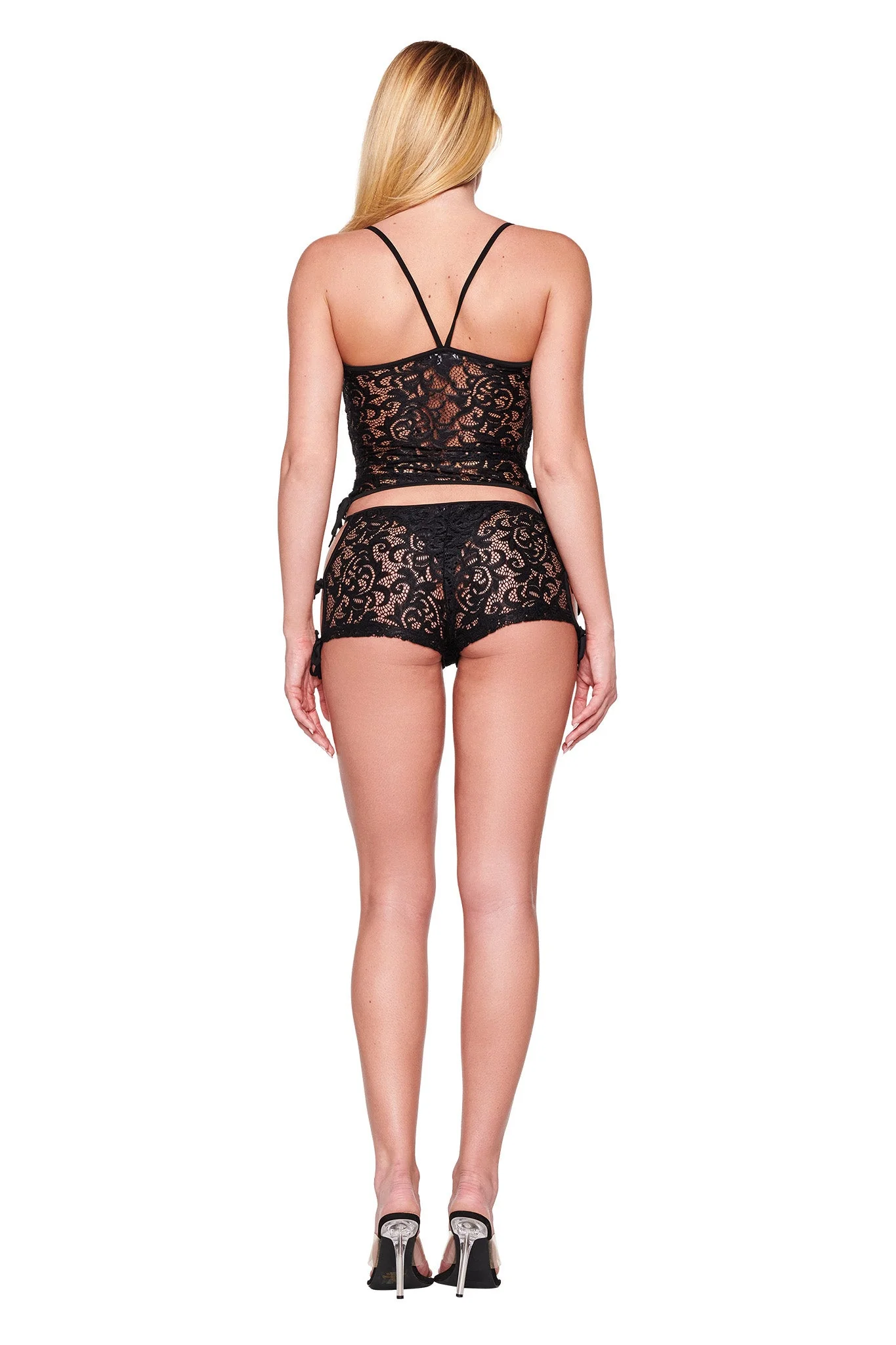 LYSANDRA SHORT - BLACK : LACE - Image 6
