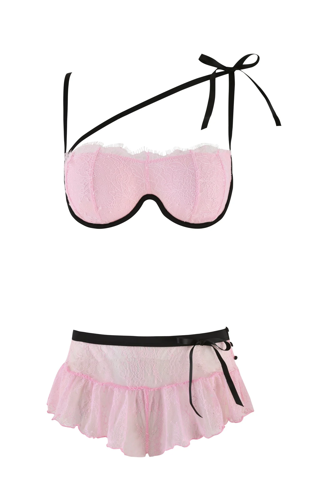 MARILYN 2 PIECE SET - PINK : LACE - Image 4