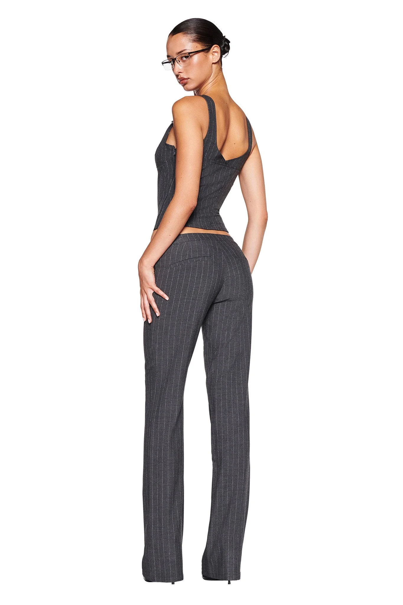 MARRION PANT - GREY : PINSTRIPE - Image 3