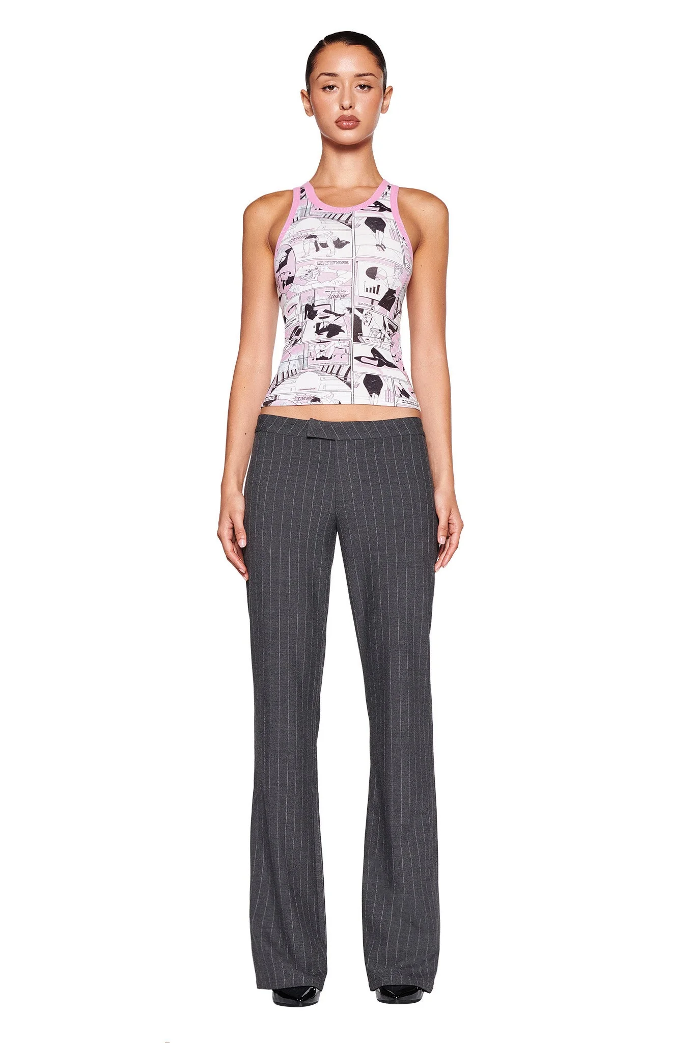 MARRION PANT - GREY : PINSTRIPE - Image 4