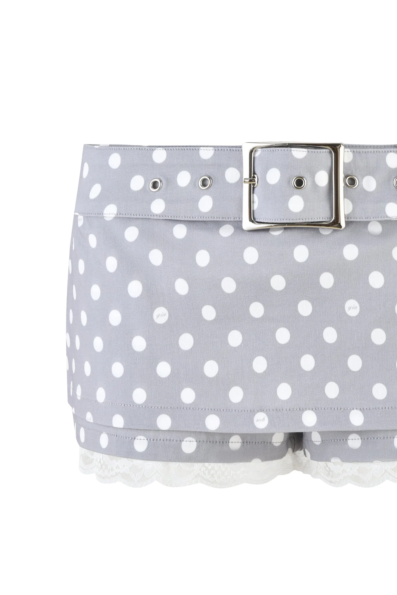 MELDA MINI SKORT - GREY : GREY POLKA DOT - Image 9