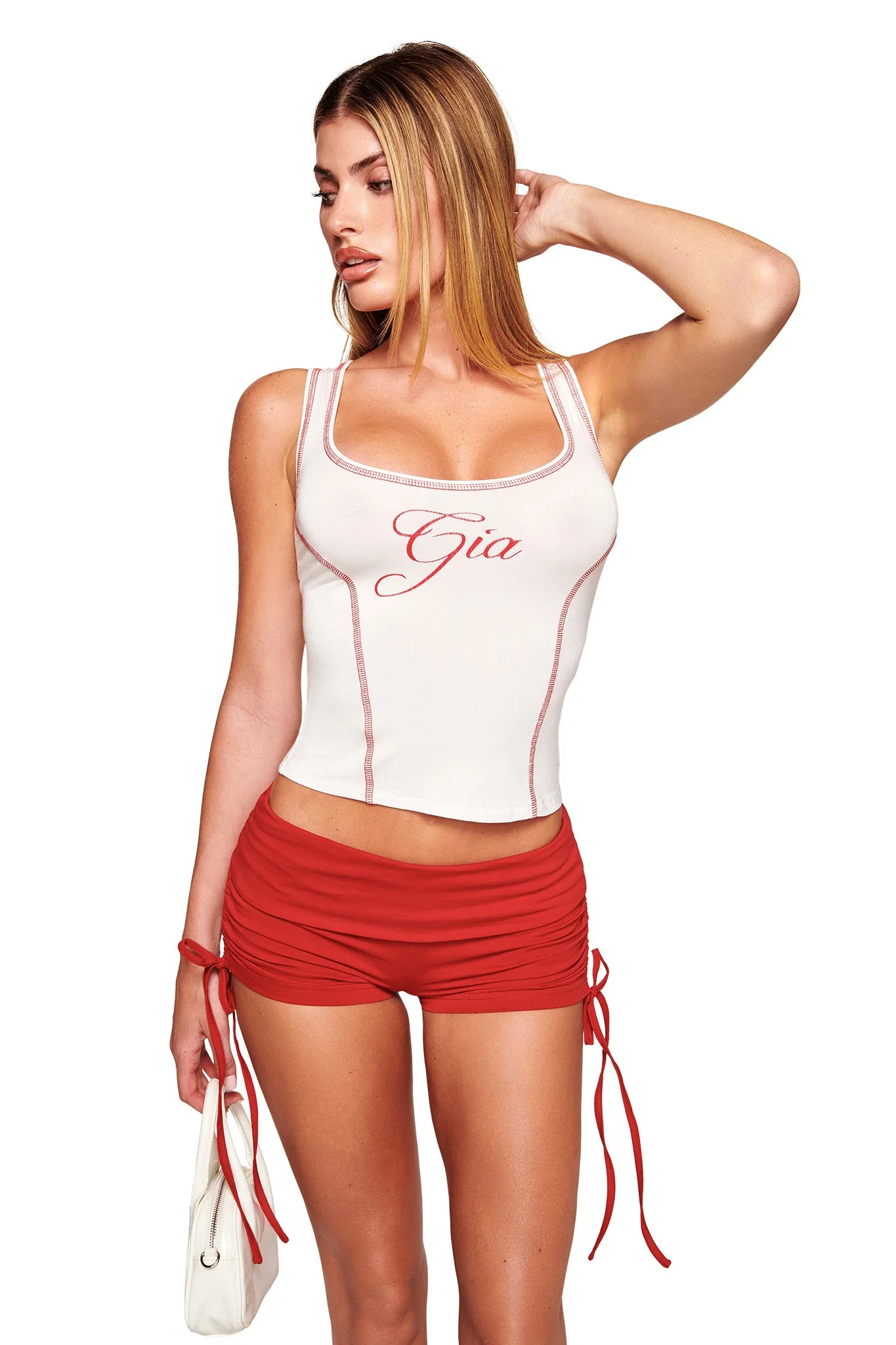 MIA SHORT - RICH RED - Image 5