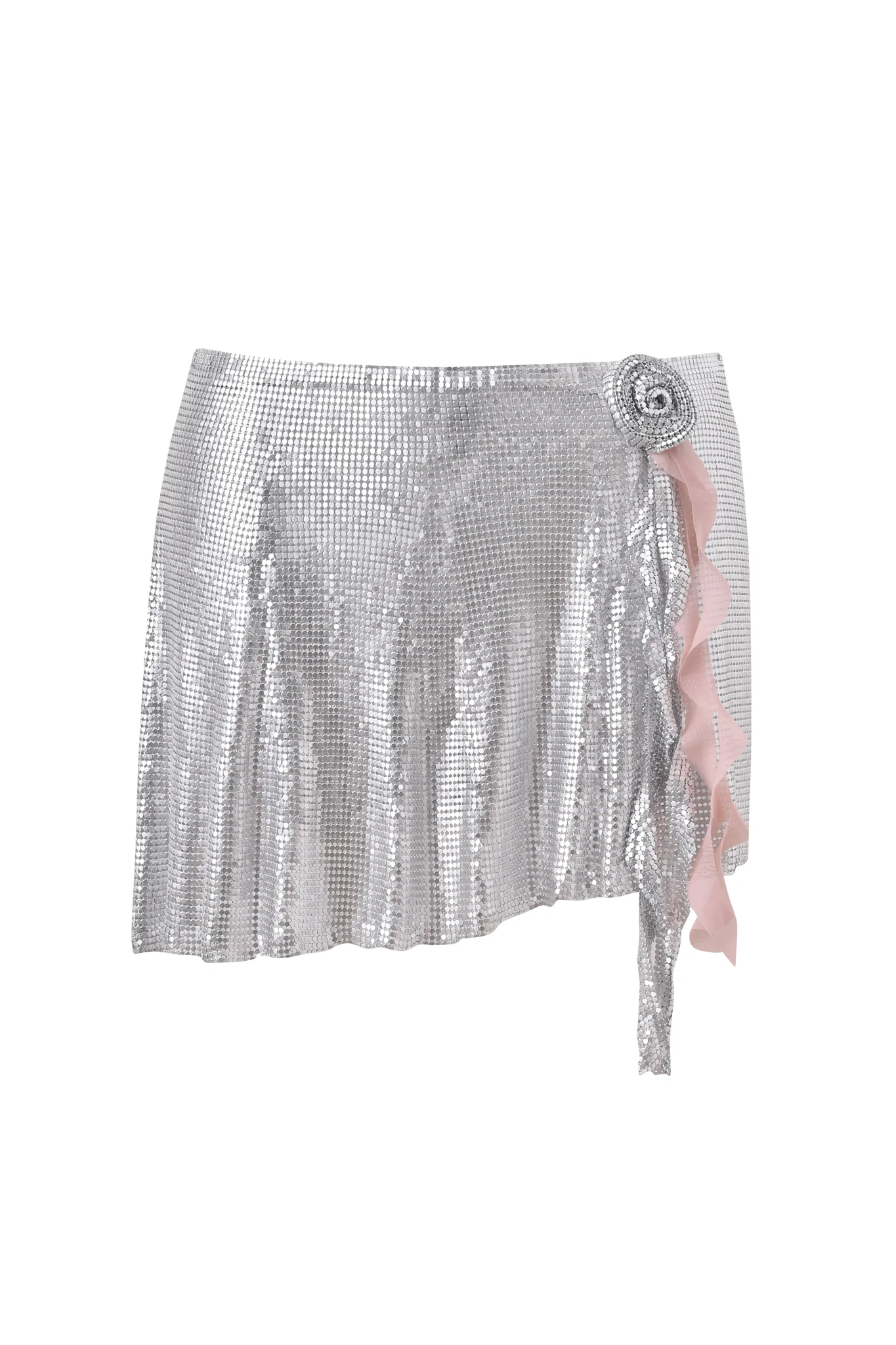 MILANA MINI SKIRT - SILVER - Image 8
