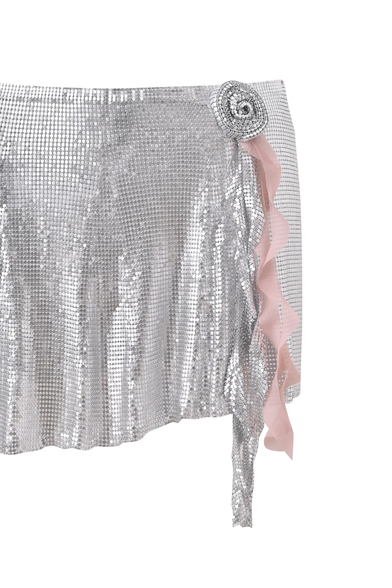 MILANA MINI SKIRT - SILVER - Image 9