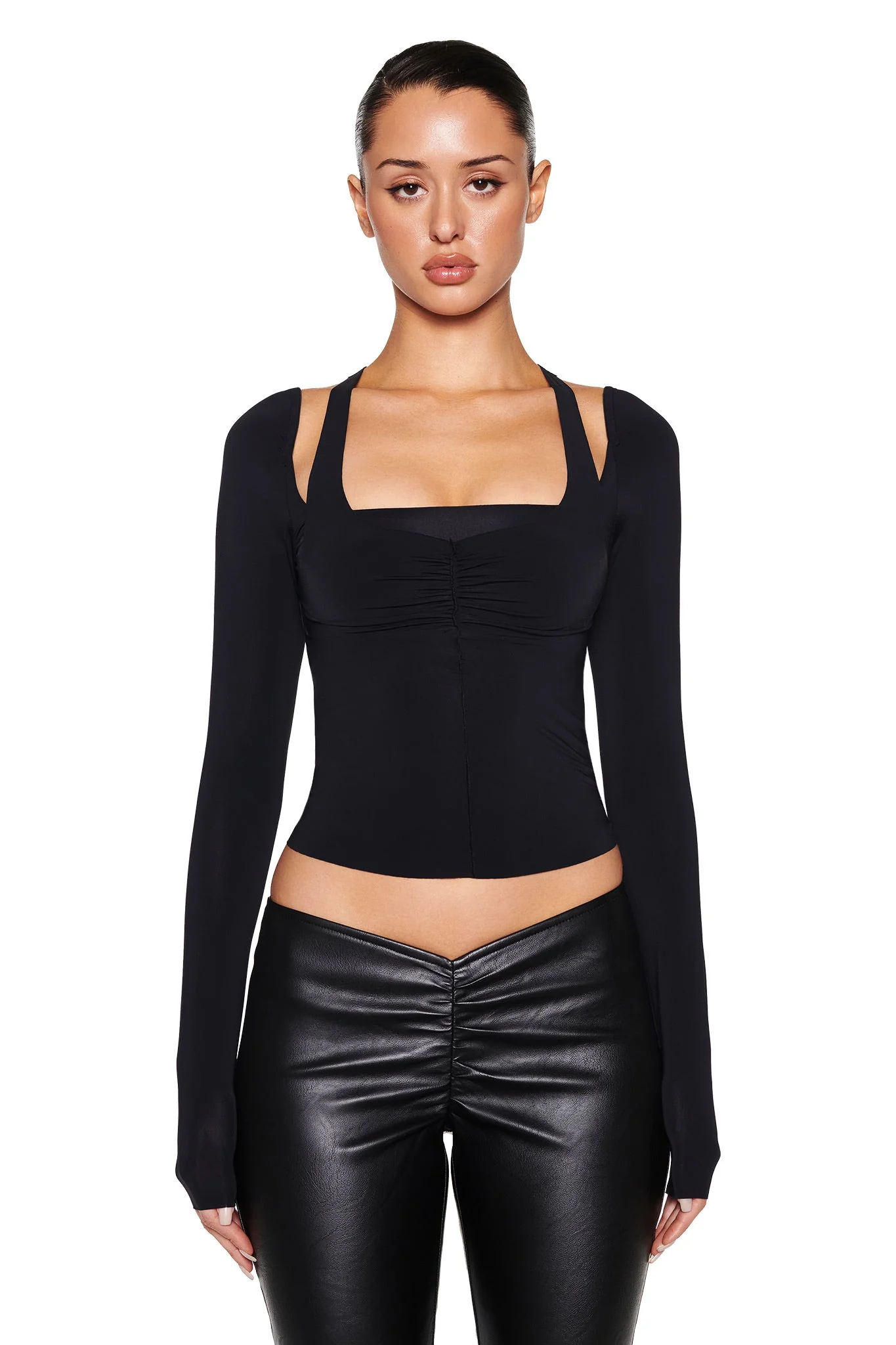 NEAVAH PU PANT - BLACK - Image 3