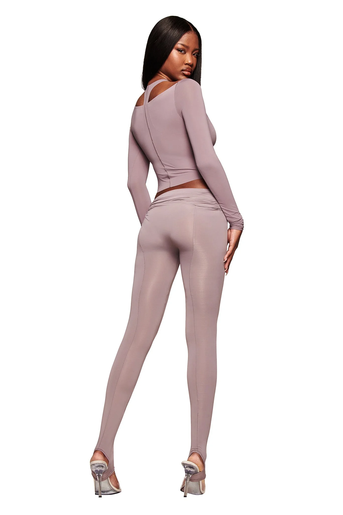 NERINA LONG SLEEVE TOP - DUSTY LILAC - Image 5