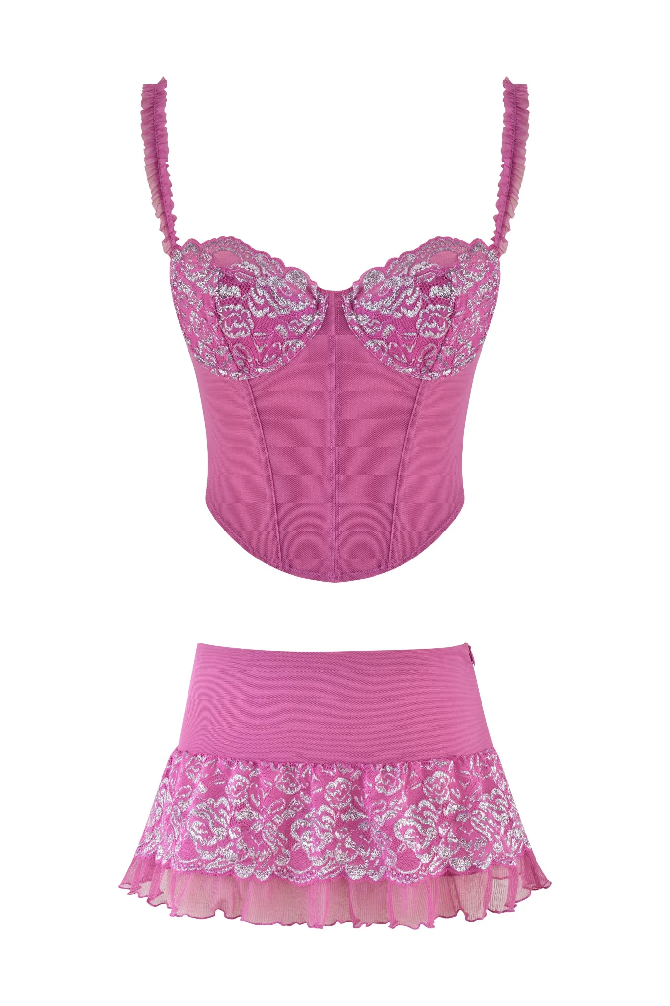 NYSSA 2.0 METALLIC BUSTIER SET - PINK - Image 7