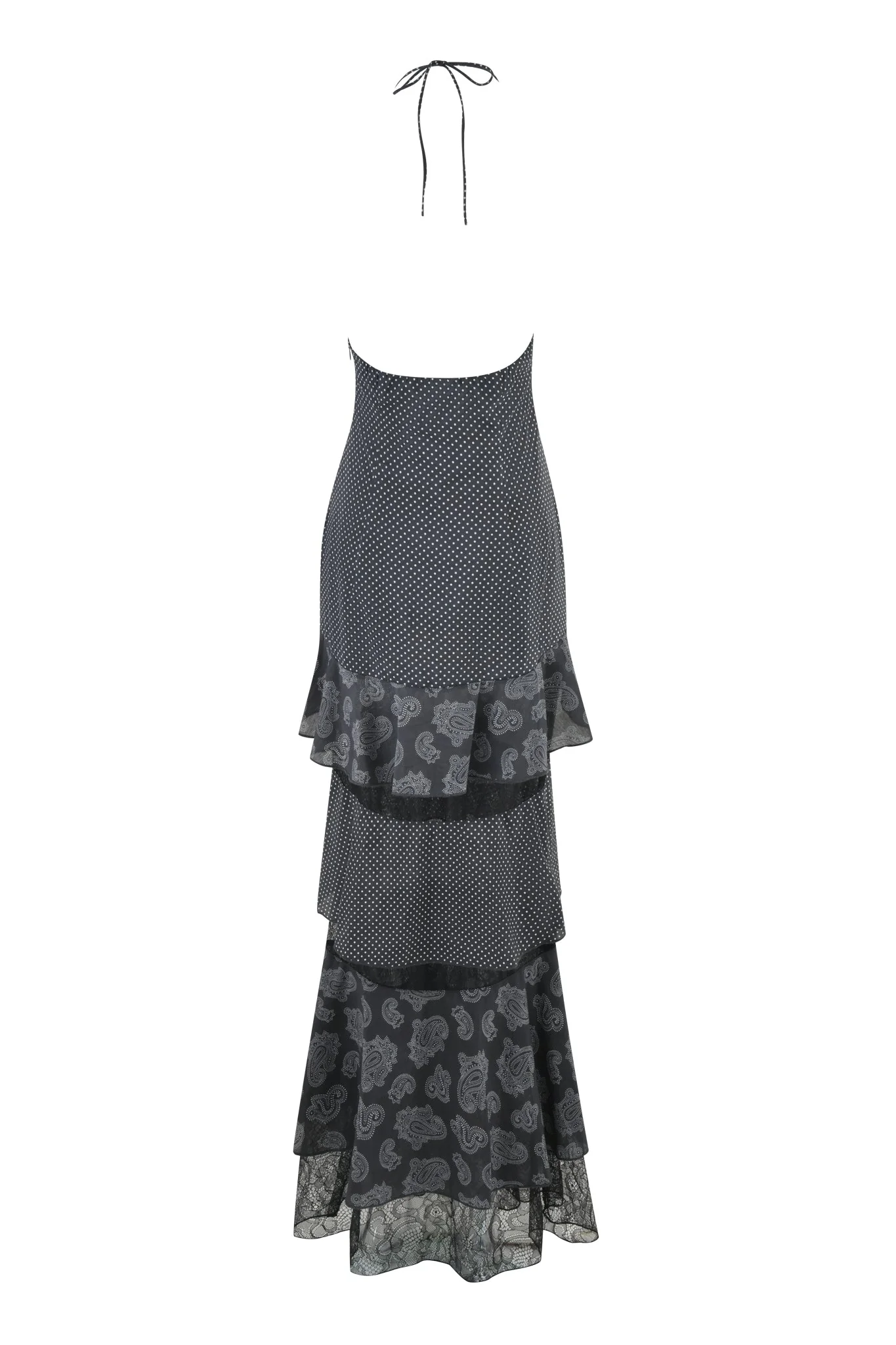 PEARL MAXI DRESS - BLACK : POLKA DOT - Image 6