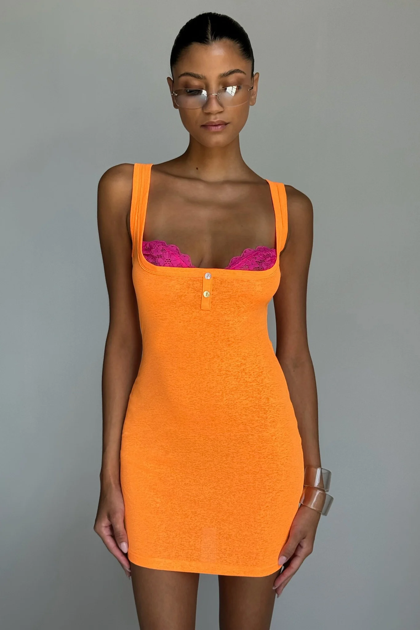 PIPPA MINI DRESS - ORANGE : APRICOT - Image 2