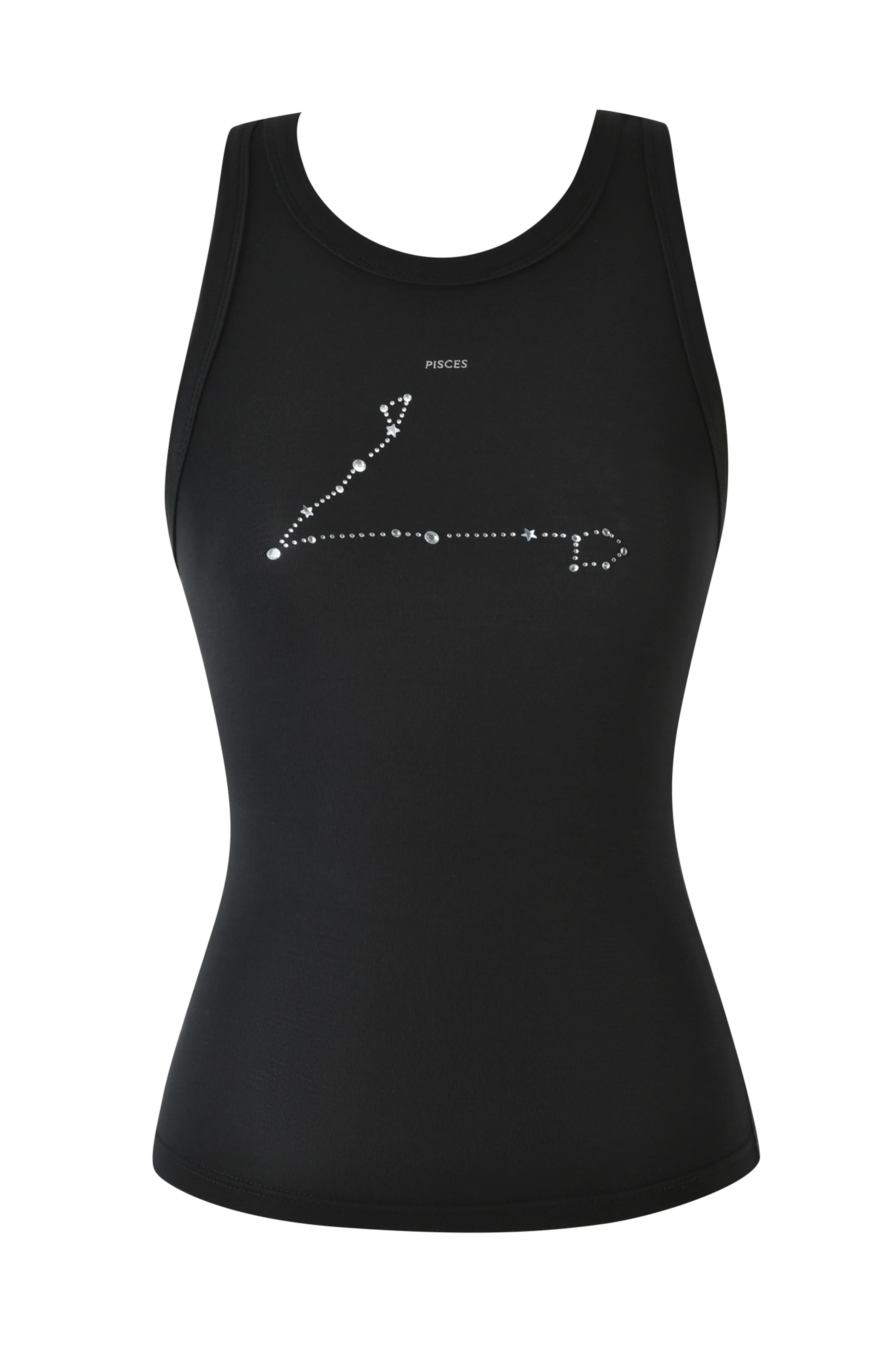 PISCES ZODIAC TANK - BLACK - Image 6