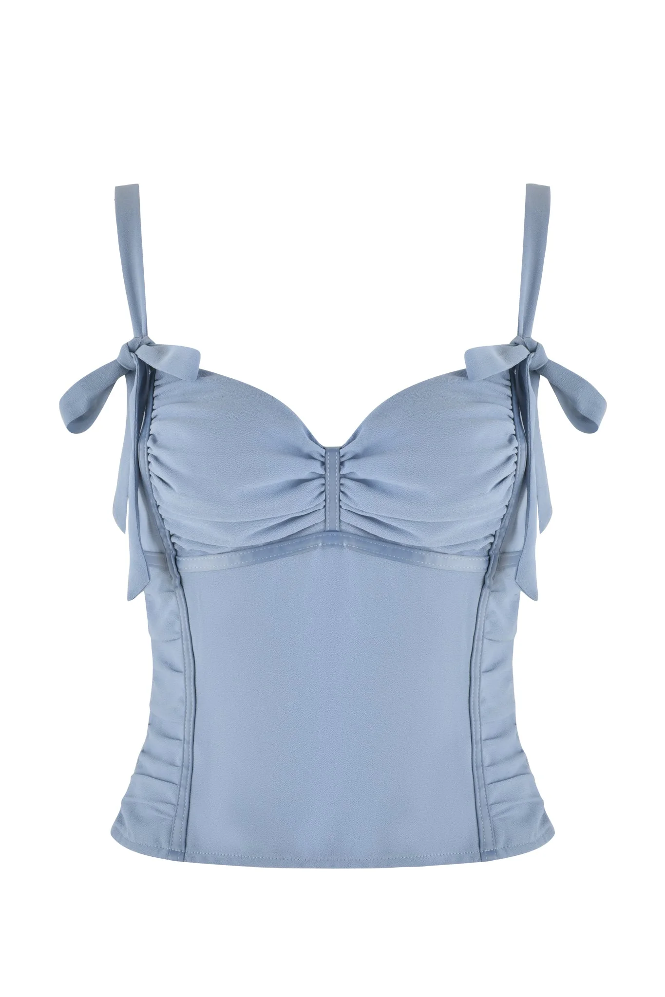 QUEENIE TOP - BLUE : STEEL BLUE - Image 6