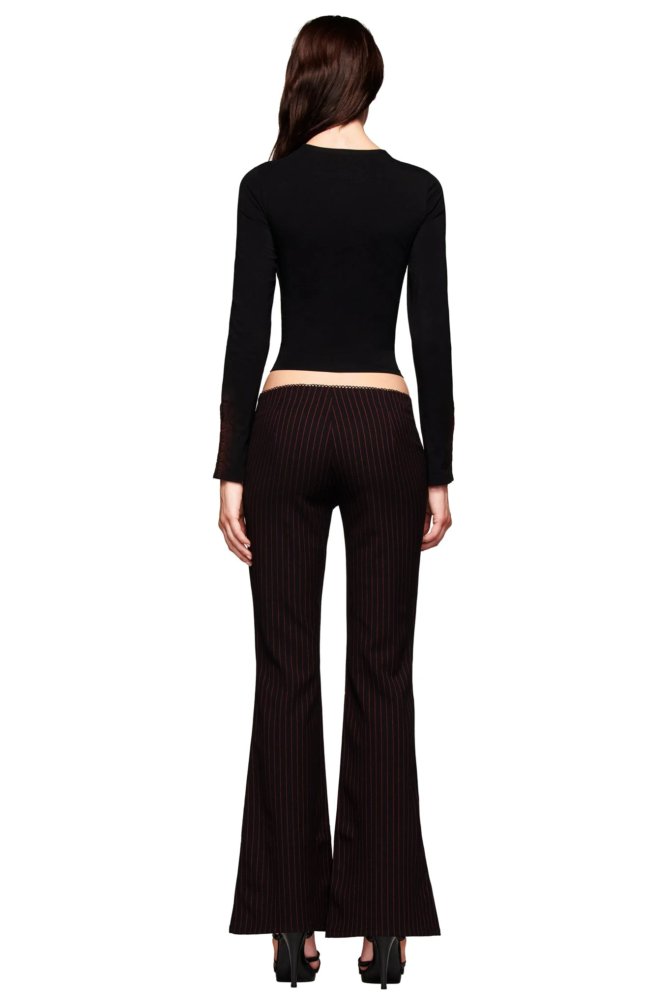 RONAN PANT - BLACK/RED PINSTRIPE - Image 5