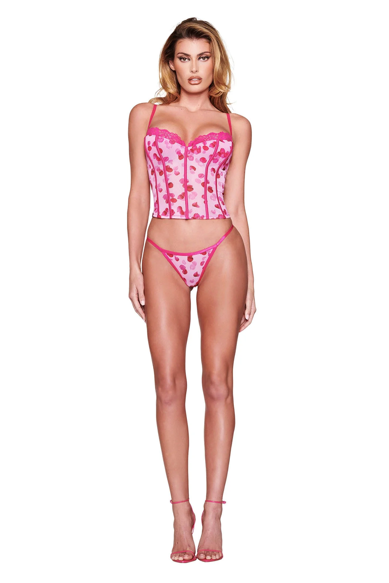 ROSALIA BUSTIER SET - PINK : PRETTY PETAL - Image 2