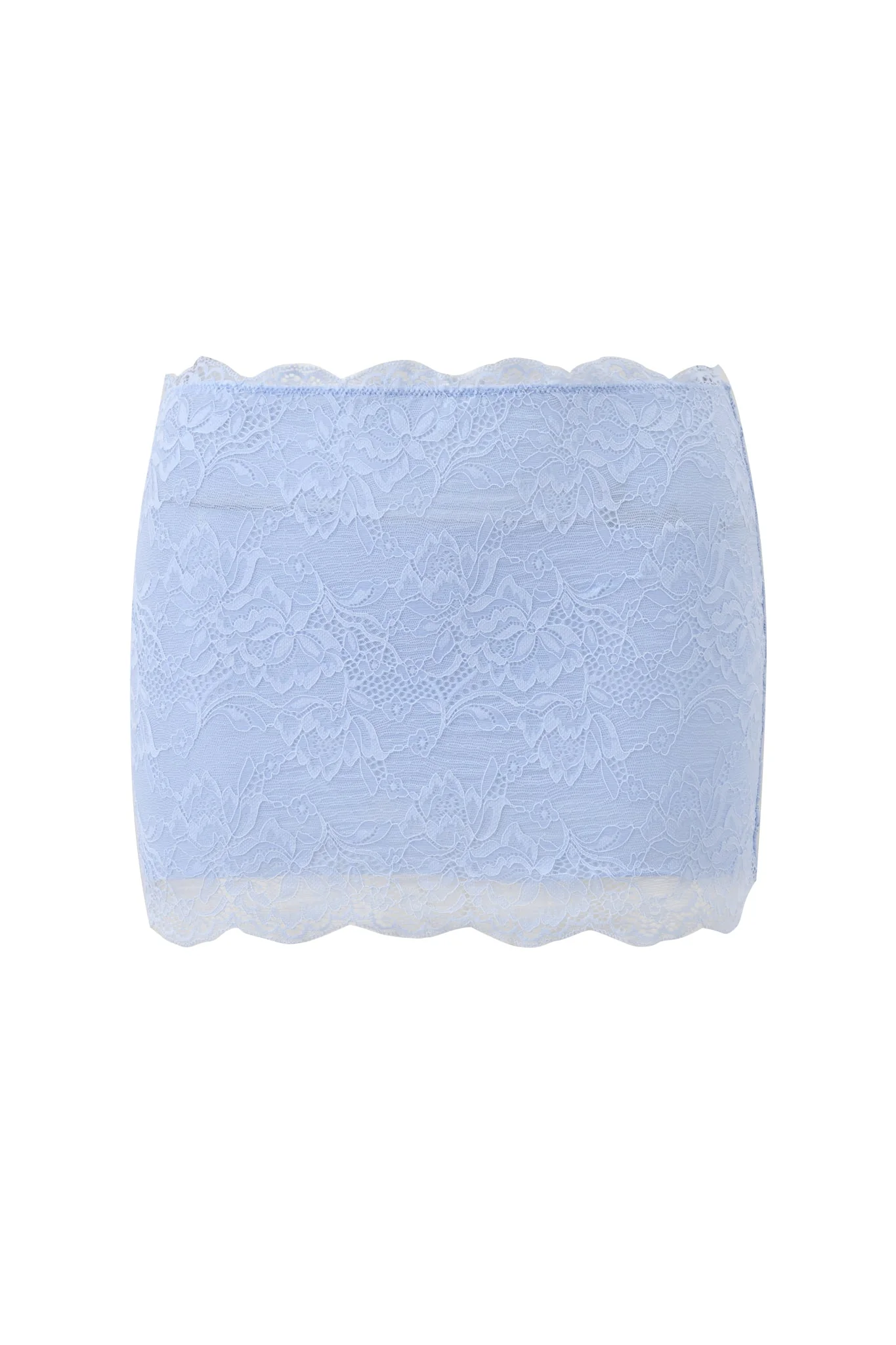 SALLI LACE MINI SKIRT - BABY BLUE - Image 6
