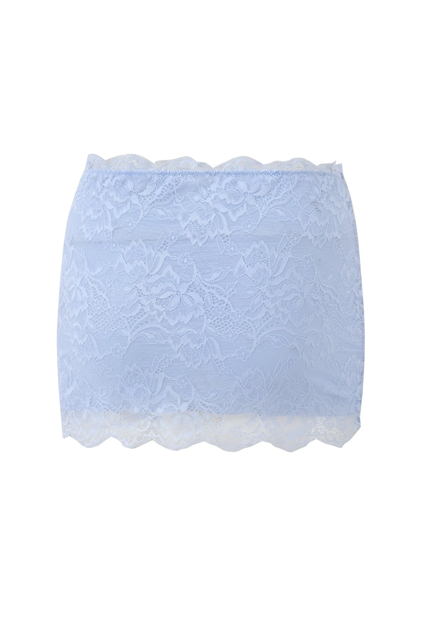 SALLI LACE MINI SKIRT - BABY BLUE - Image 7