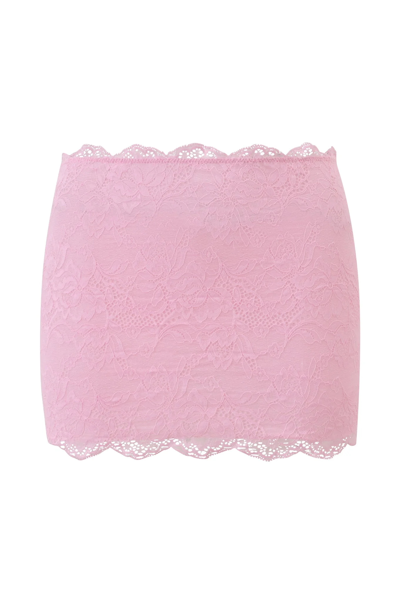 SALLI LACE MINI SKIRT - BABY PINK - Image 7