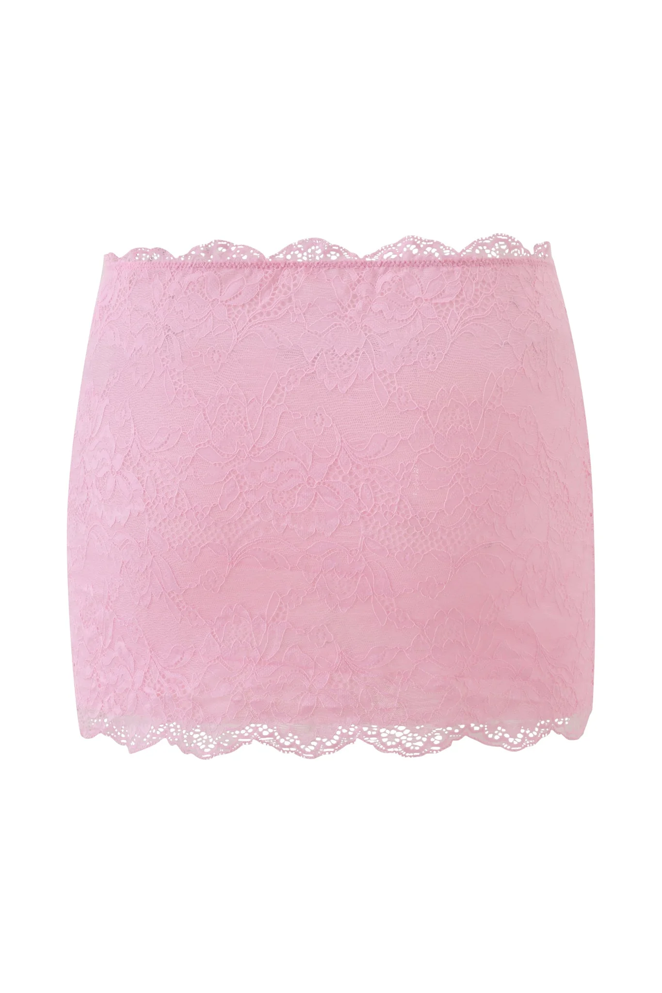 SALLI LACE MINI SKIRT - BABY PINK - Image 8