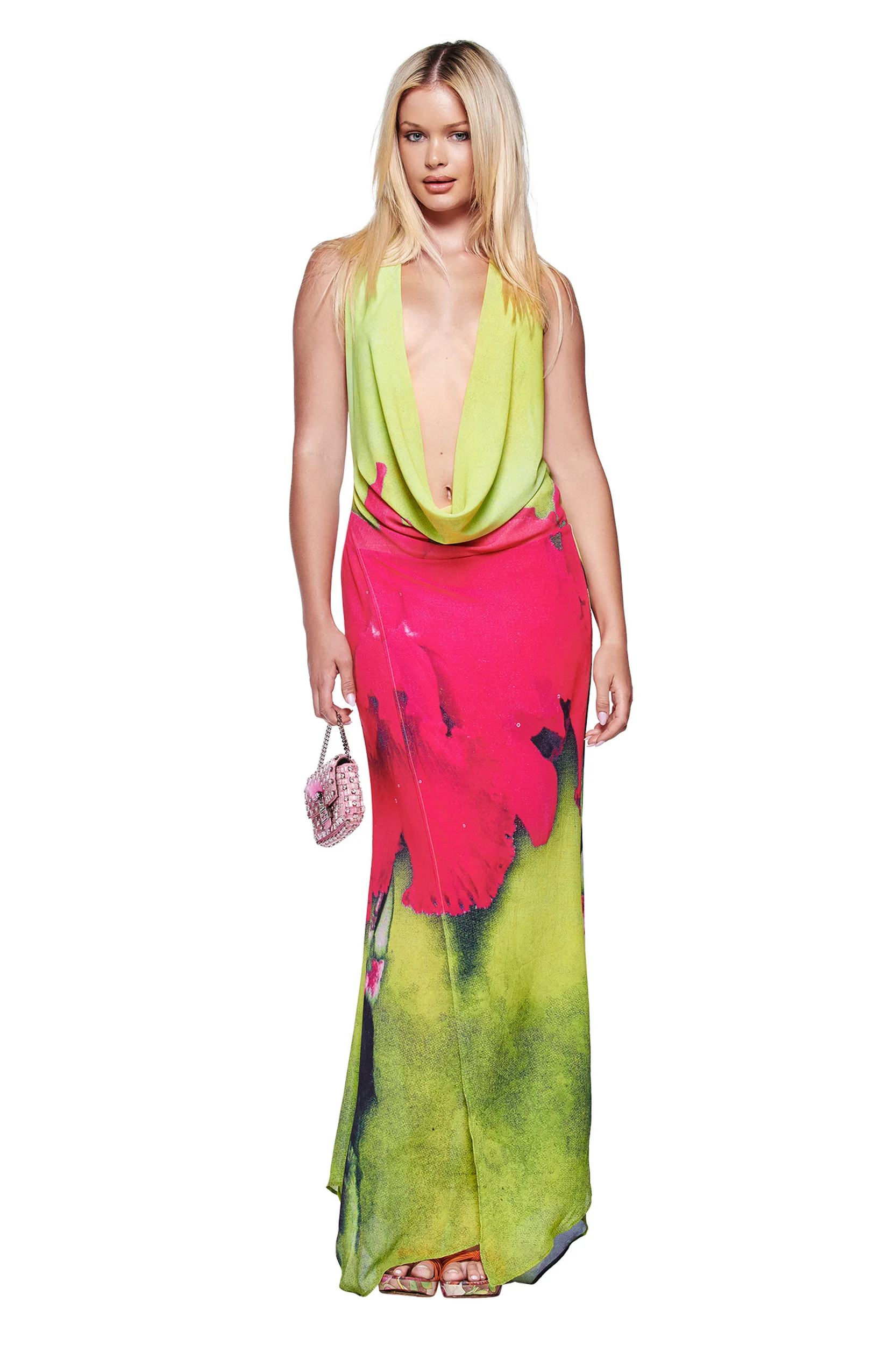 SAMANTHA MAXI DRESS - ORCHID PRINT - Image 3