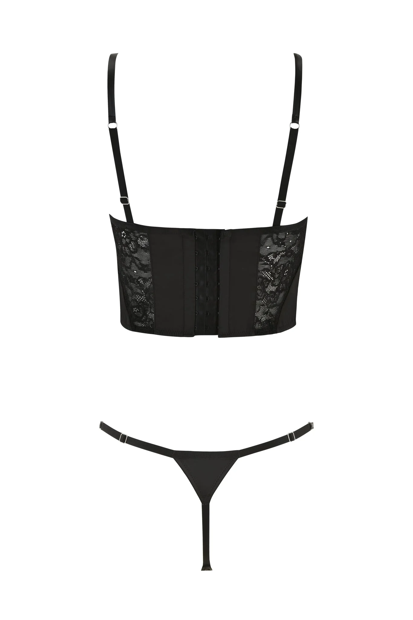 SATINE 2 PIECE SET - BLACK - Image 9
