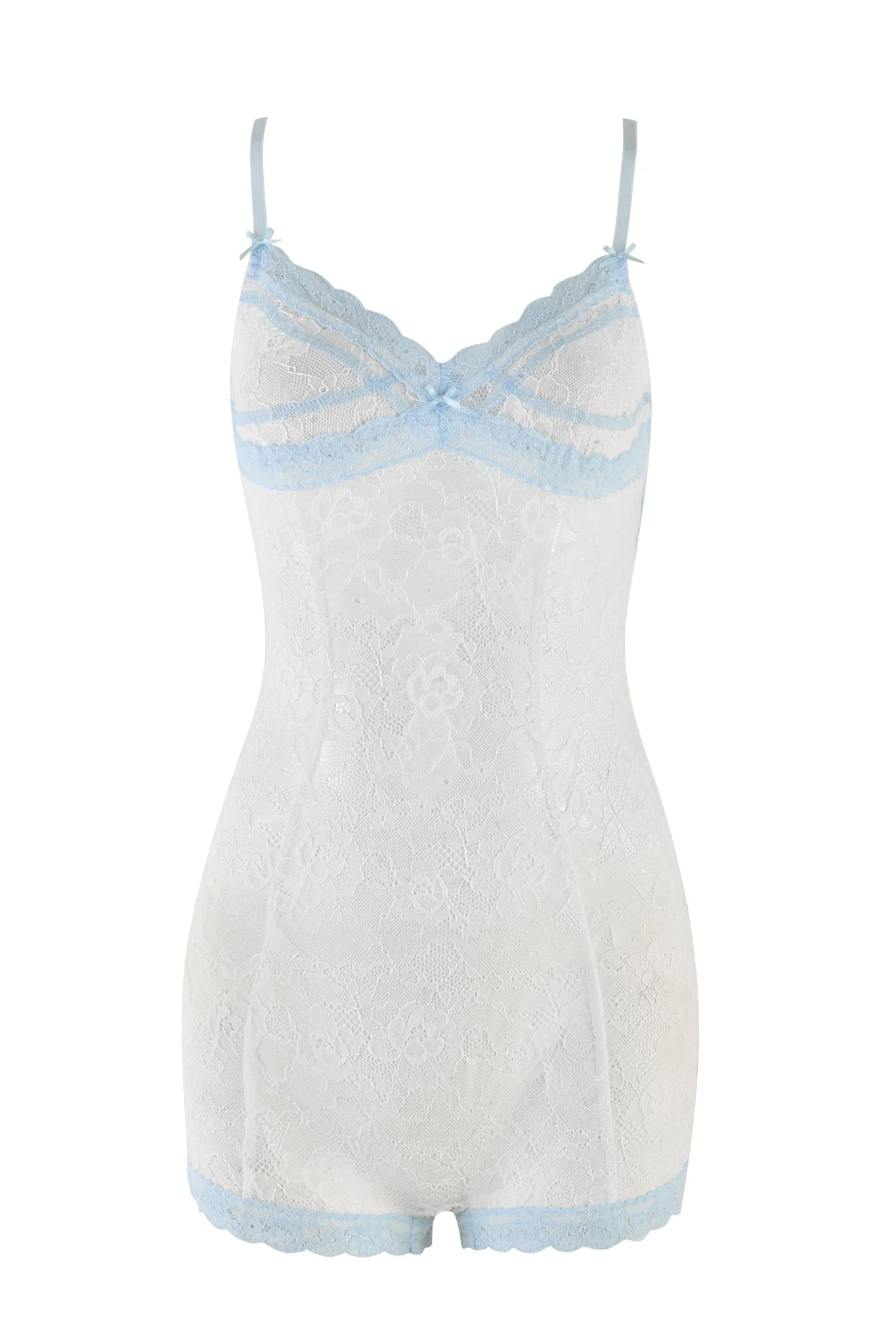 SERINA ROMPER - WHITE : LACE - Image 5