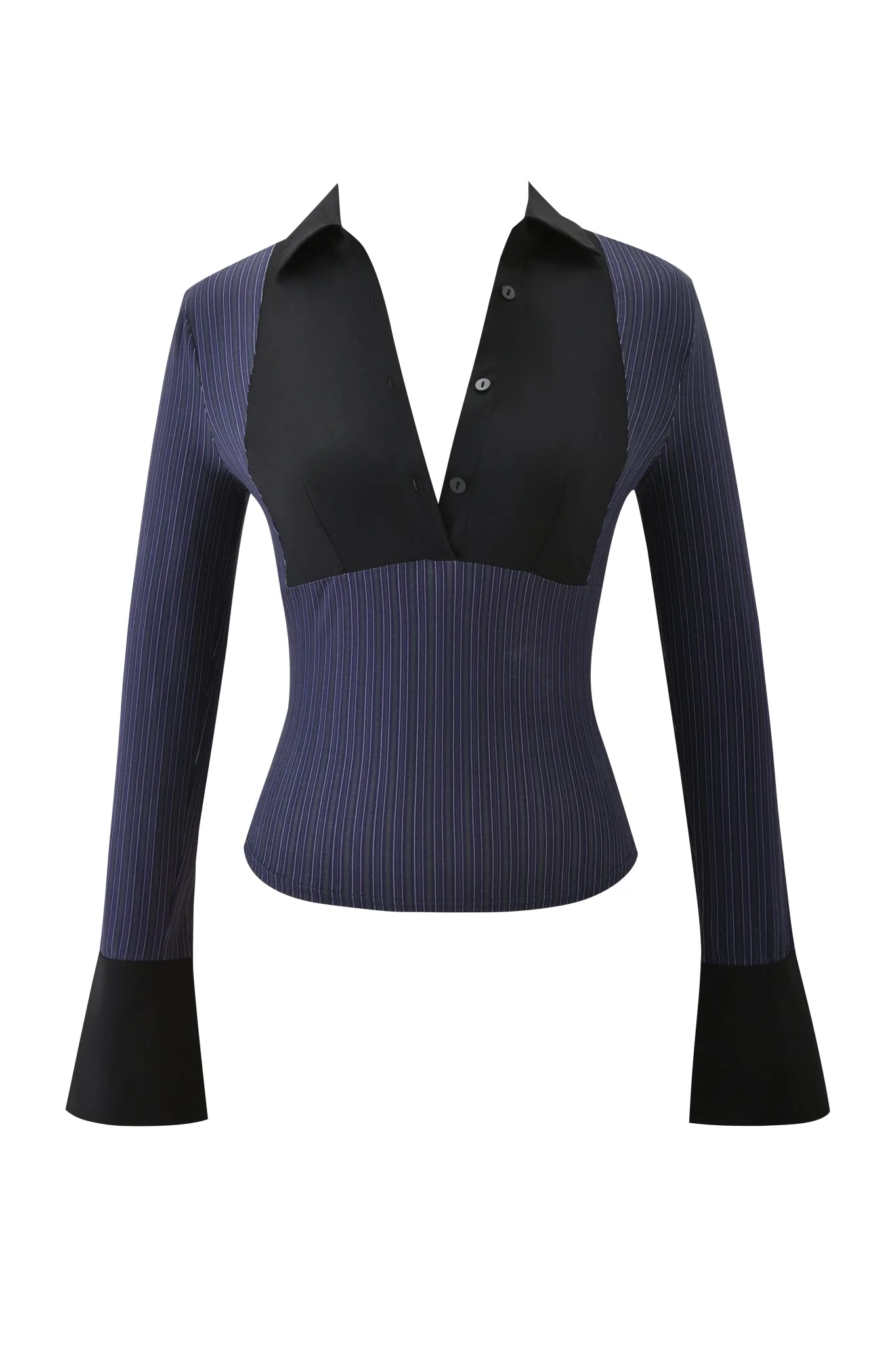 SHARAH TOP - BLUE PINSTRIPE - Image 6