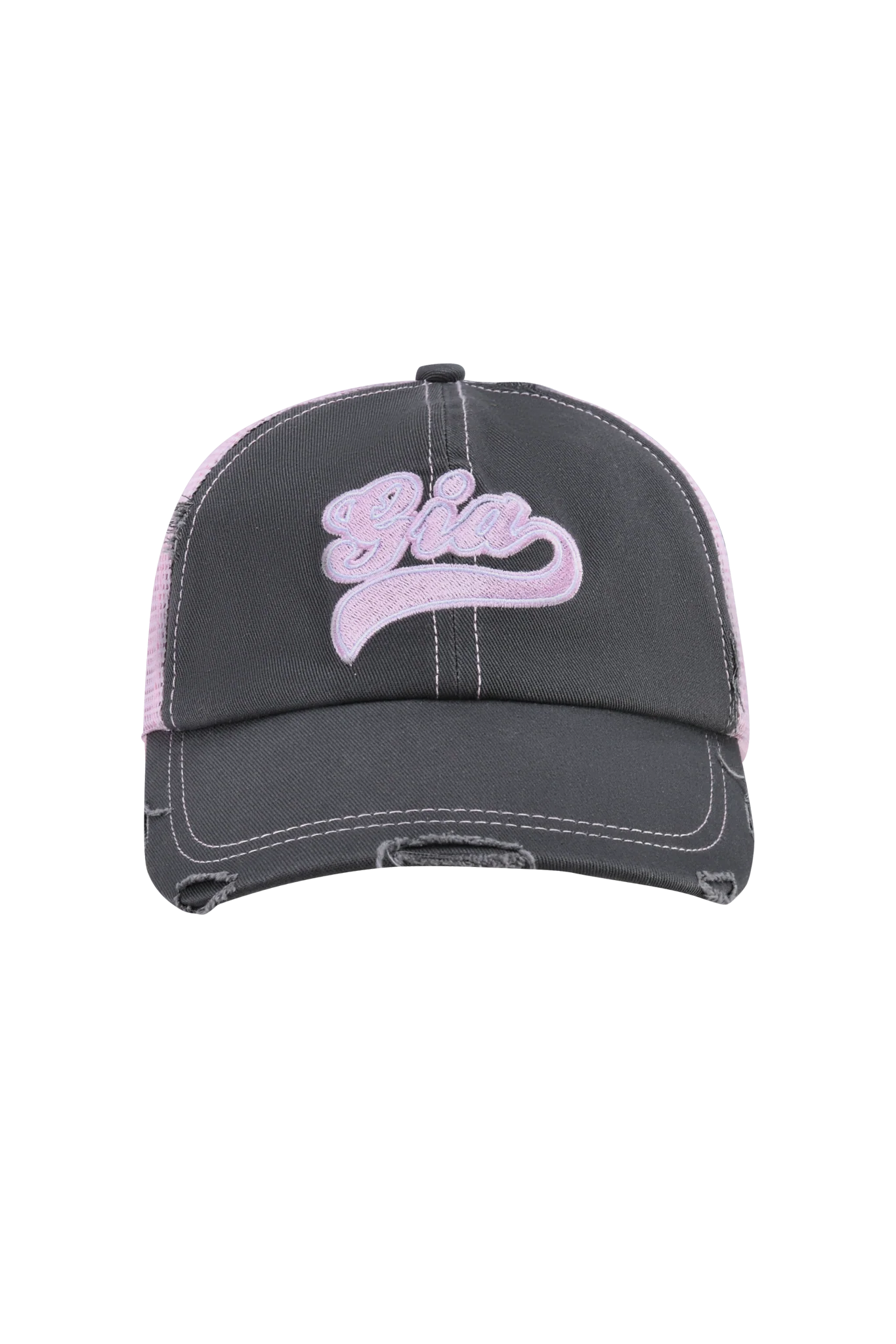 SHILOH HAT - GREY/BABY PINK - Image 4