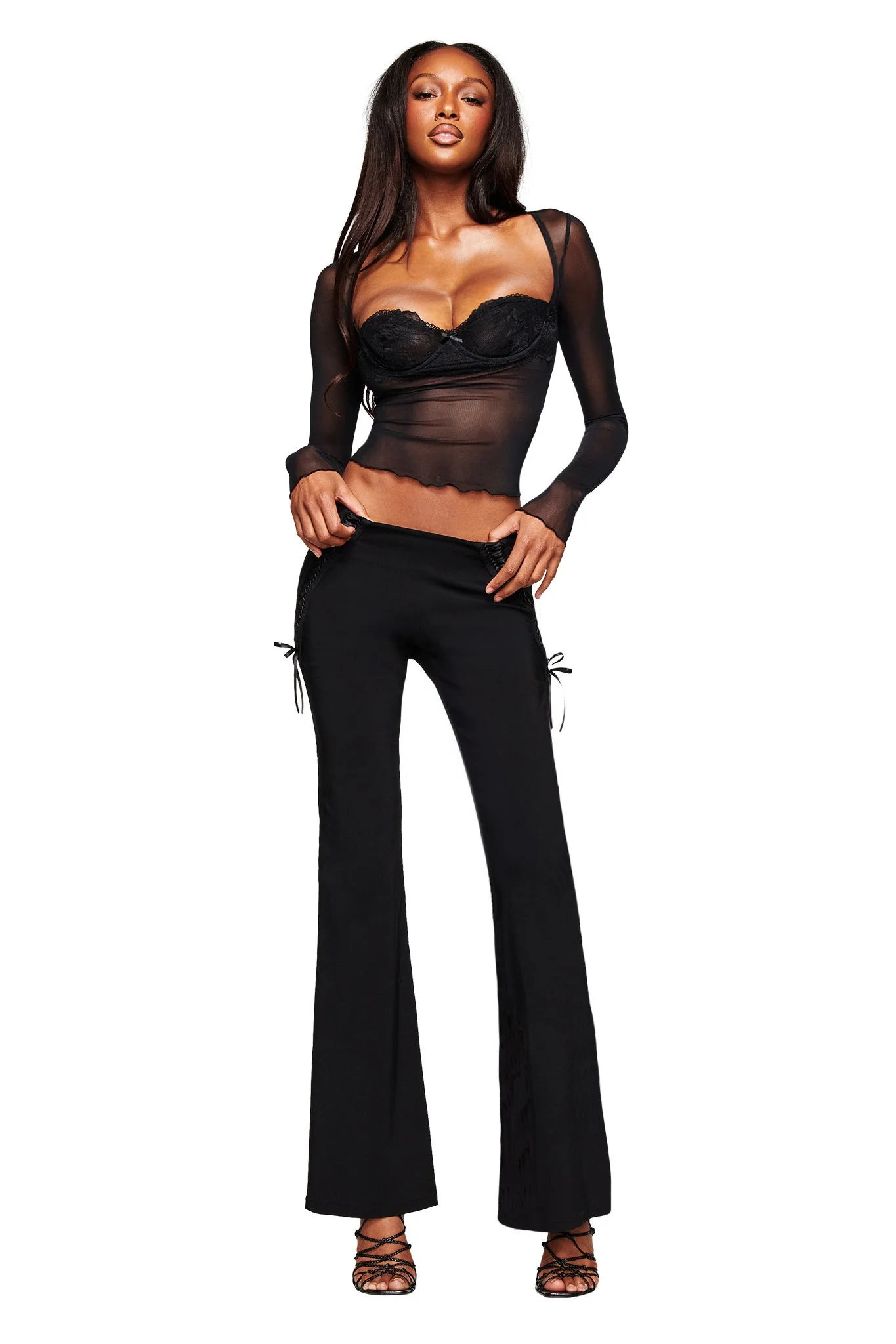 SILO LONG SLEEVE TOP - BLACK - Image 2