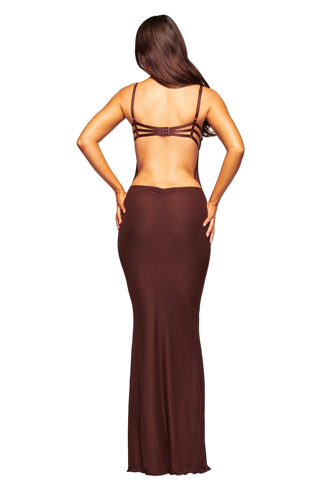 SILO MAXI DRESS - BROWN - Image 5