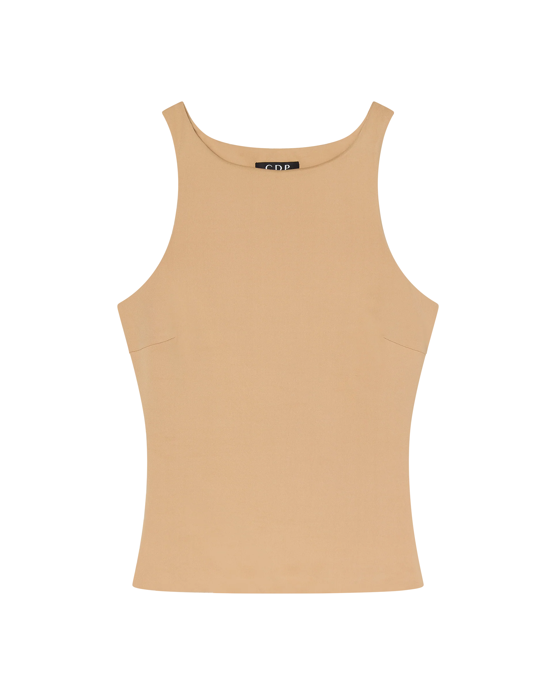 SOPHIE BASIC SLEEVELESS TANK WITH SHELF BRA - TAN - Image 5