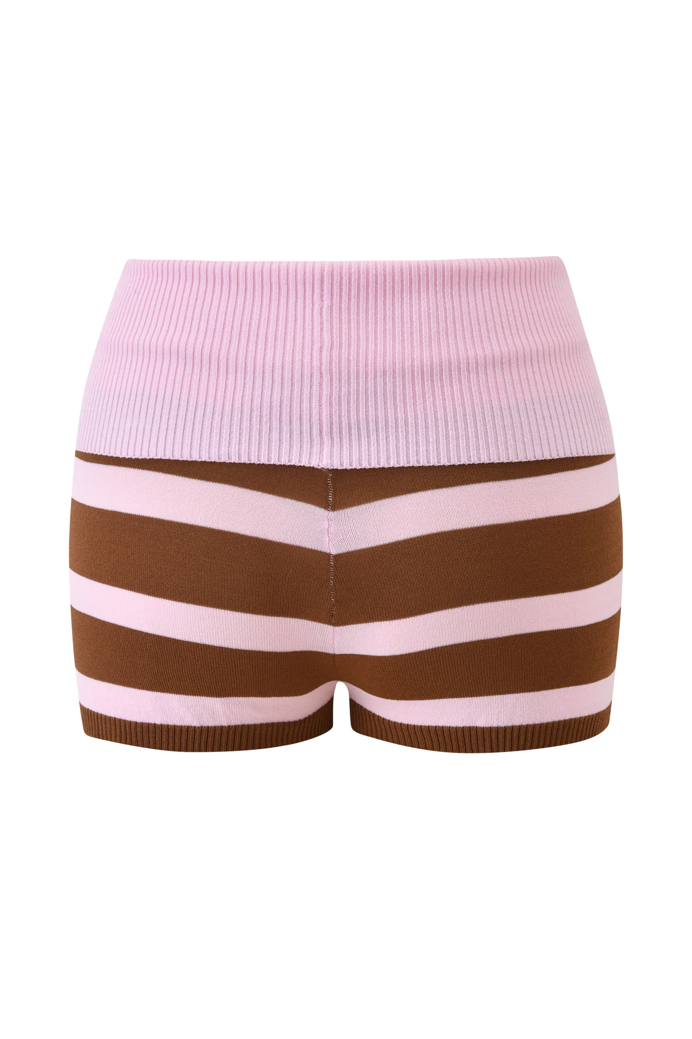 SUZI SHORT - PINK AND CHOCOLATE STRIPE - Image 6