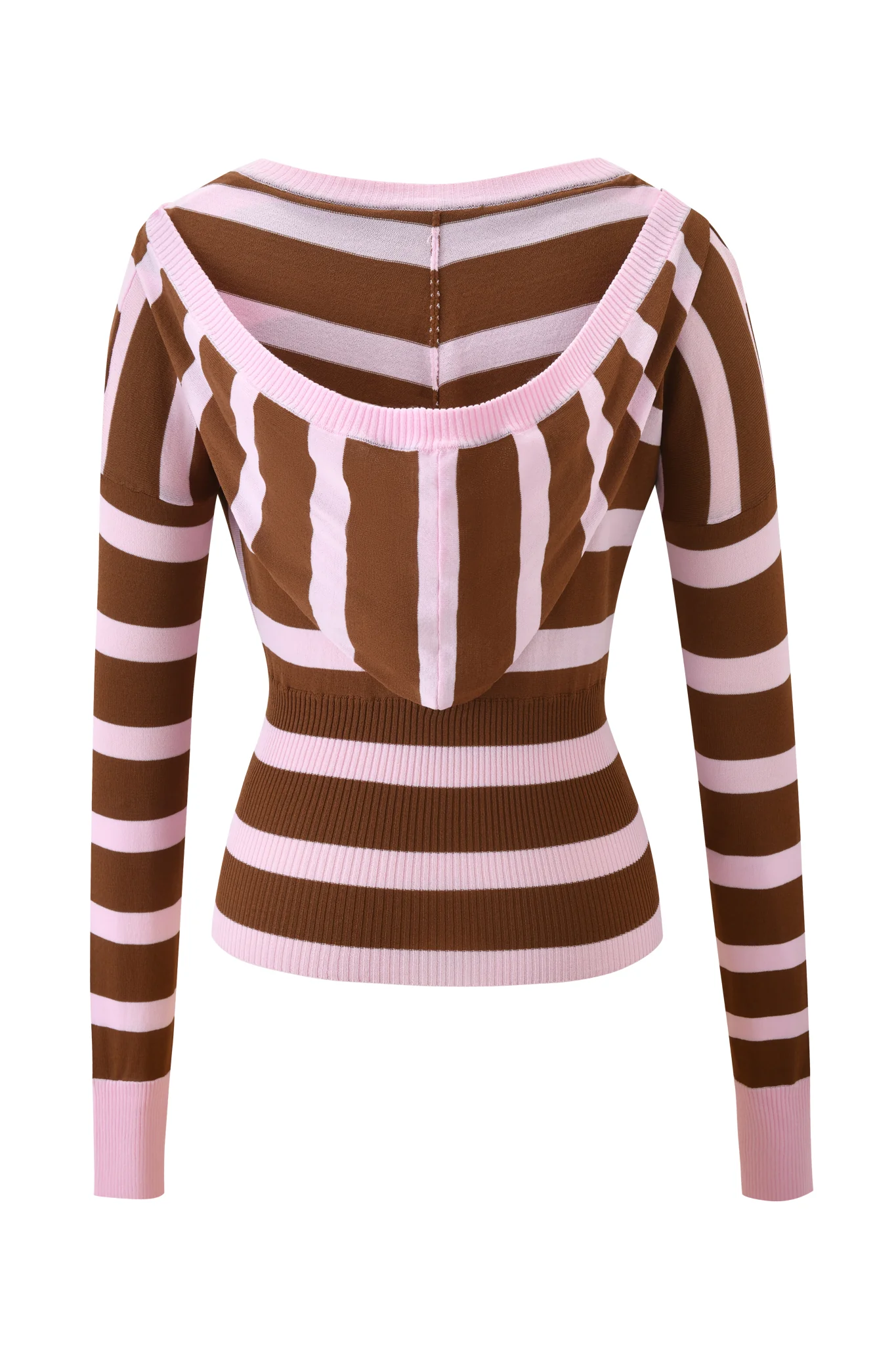 SUZI SWEATER - PINK AND CHOCOLATE STRIPE - Image 6