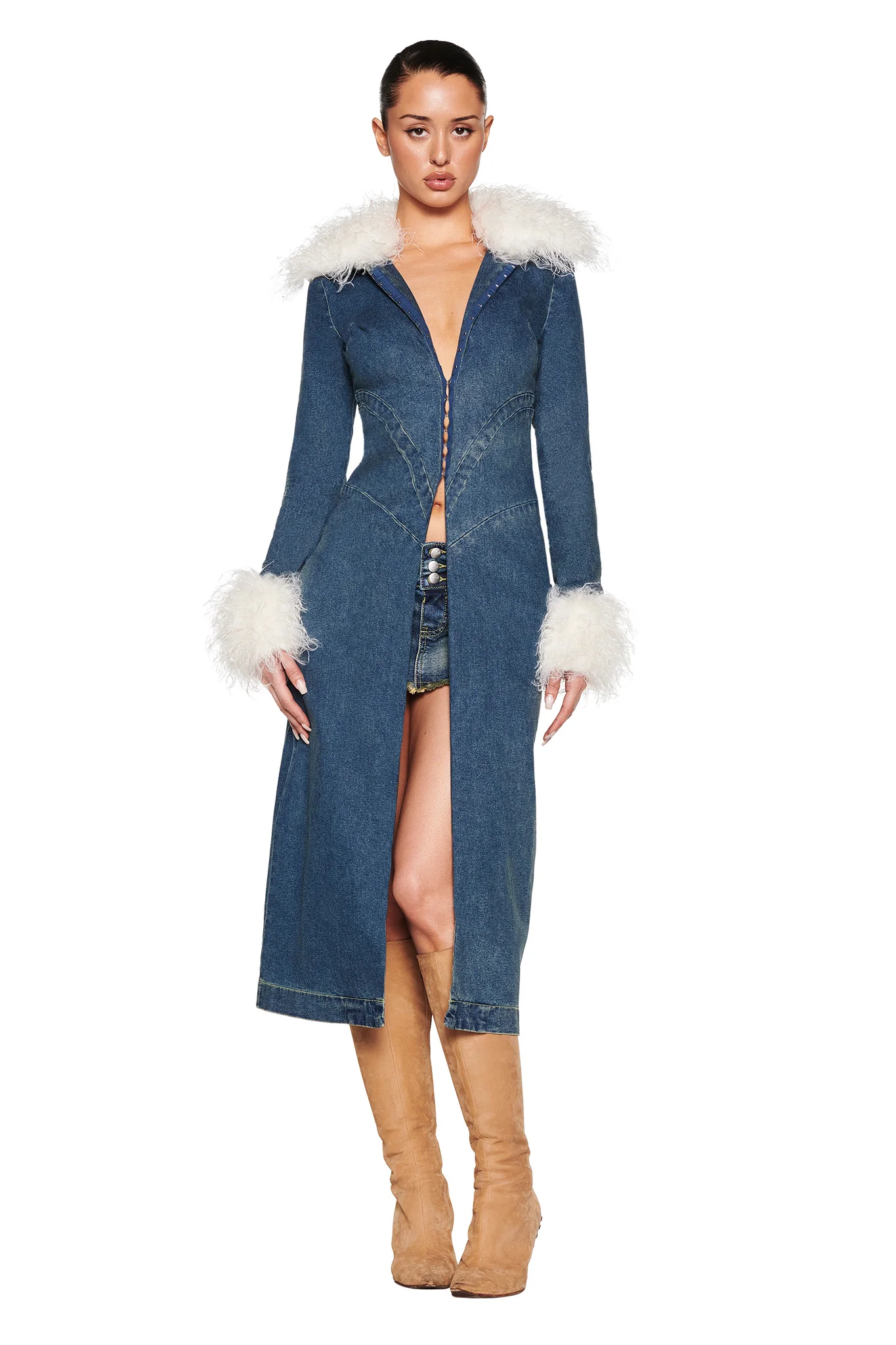 SYLVIE COAT - BLUE :  BLUE DENIM - Image 3