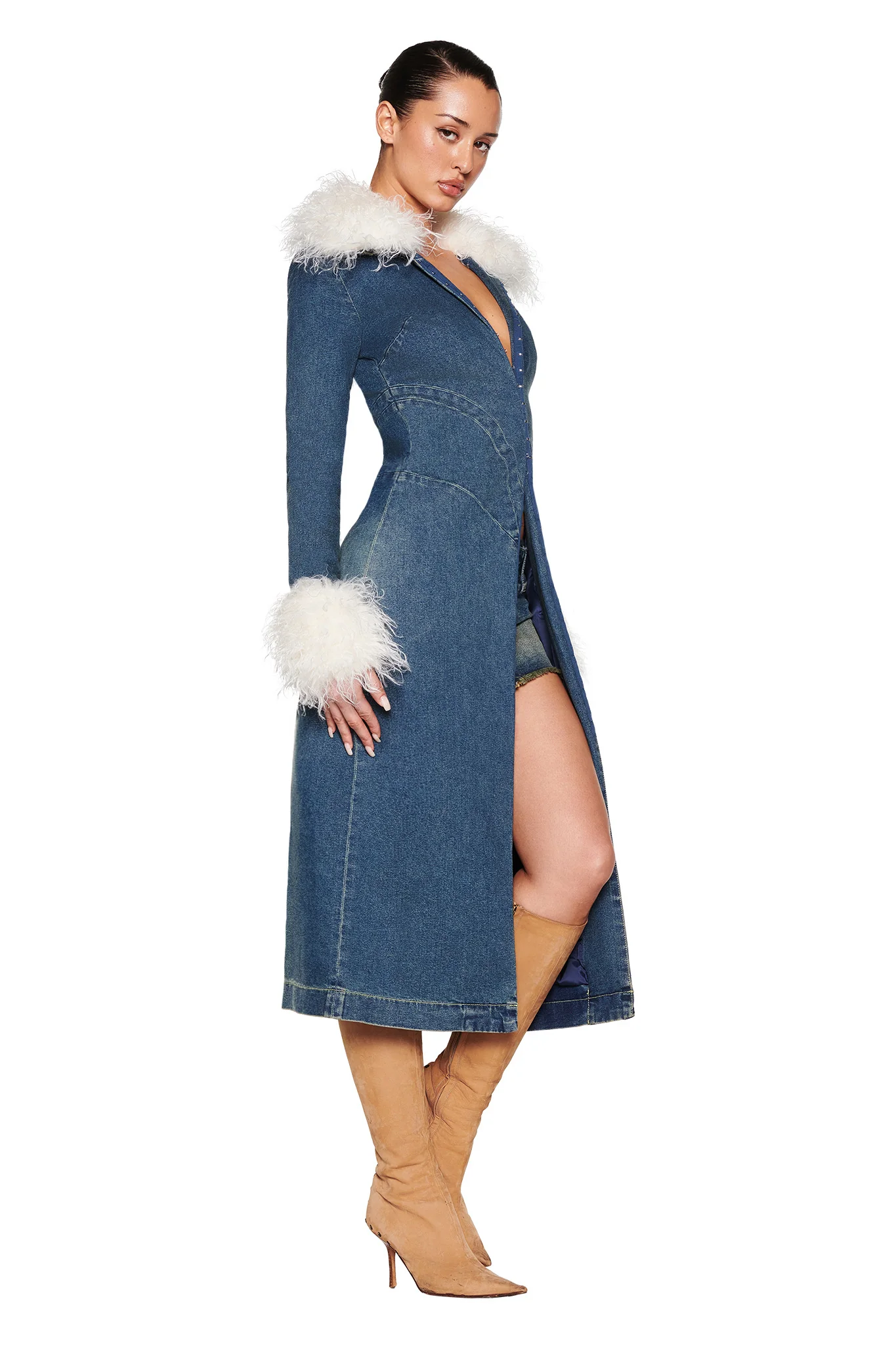 SYLVIE COAT - BLUE :  BLUE DENIM - Image 4
