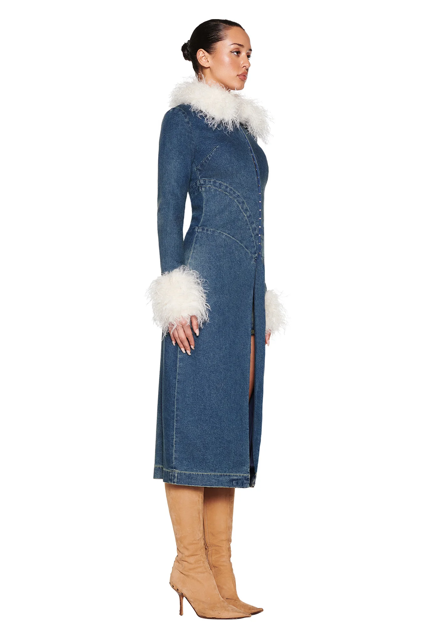 SYLVIE COAT - BLUE :  BLUE DENIM - Image 5