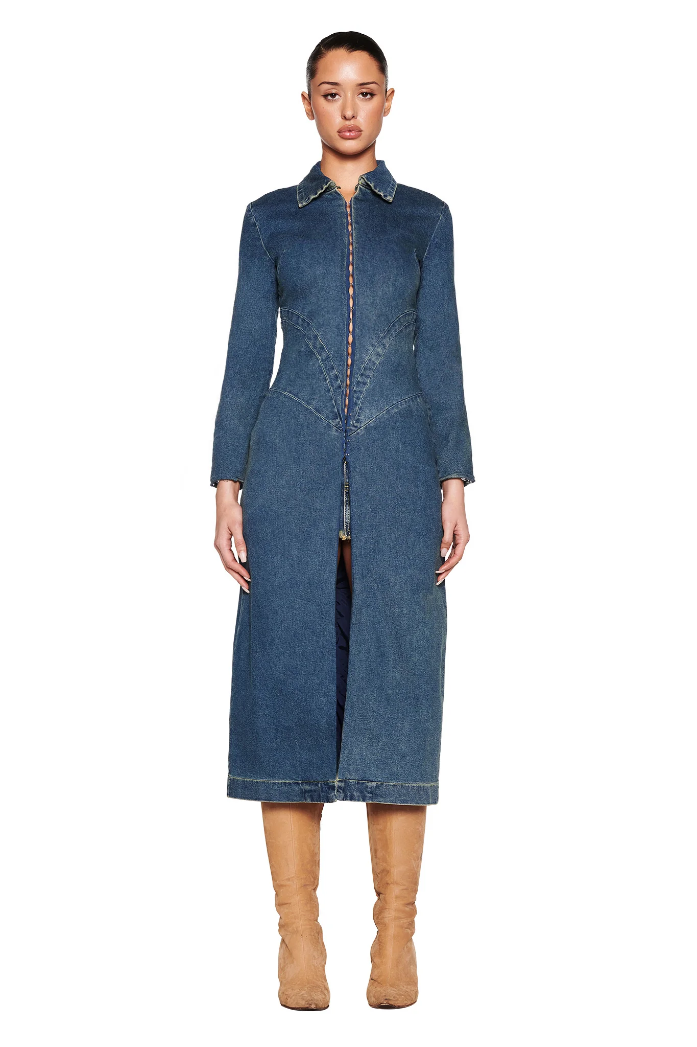 SYLVIE COAT - BLUE :  BLUE DENIM - Image 7