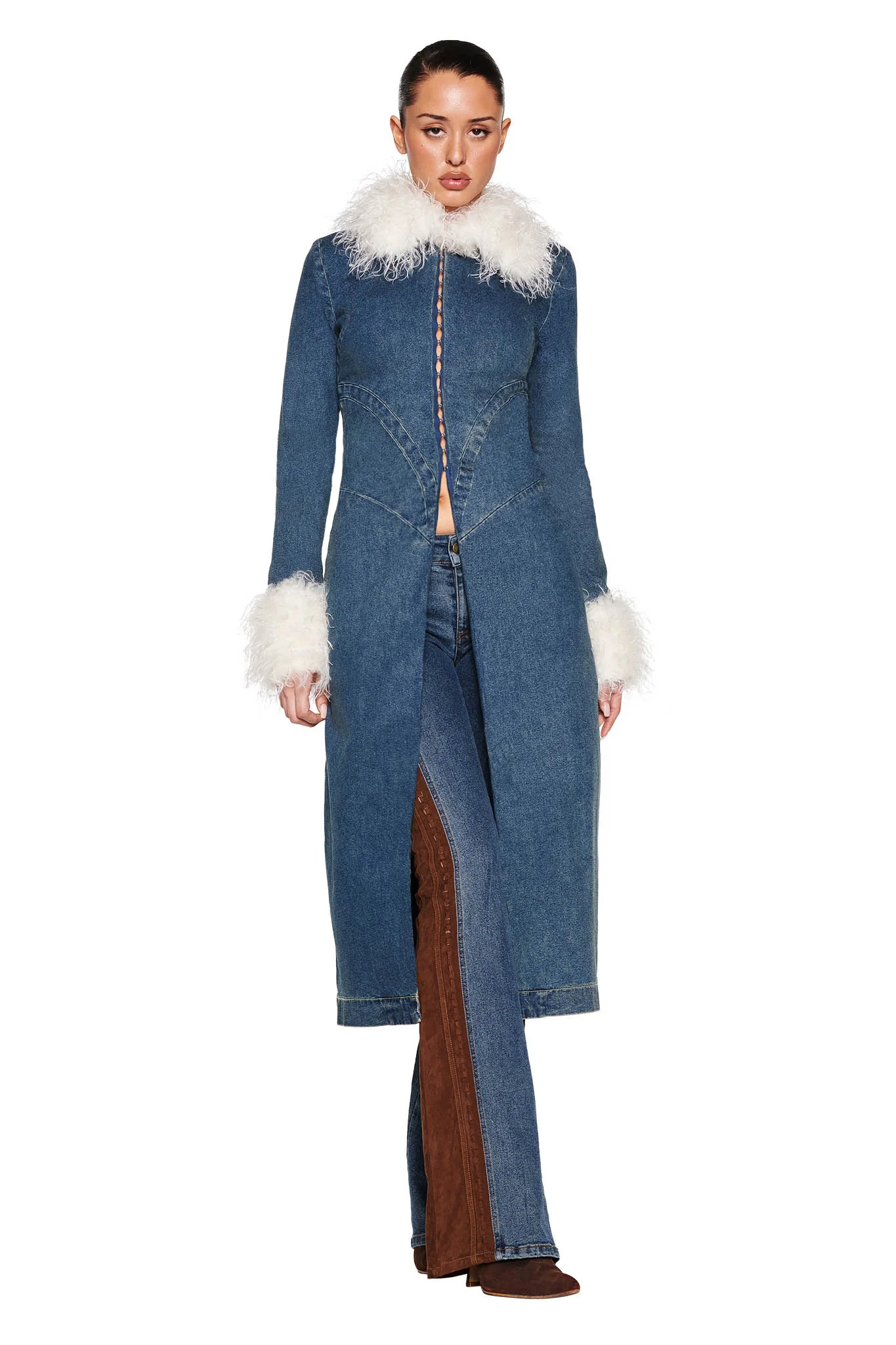 SYLVIE COAT - BLUE :  BLUE DENIM - Image 8