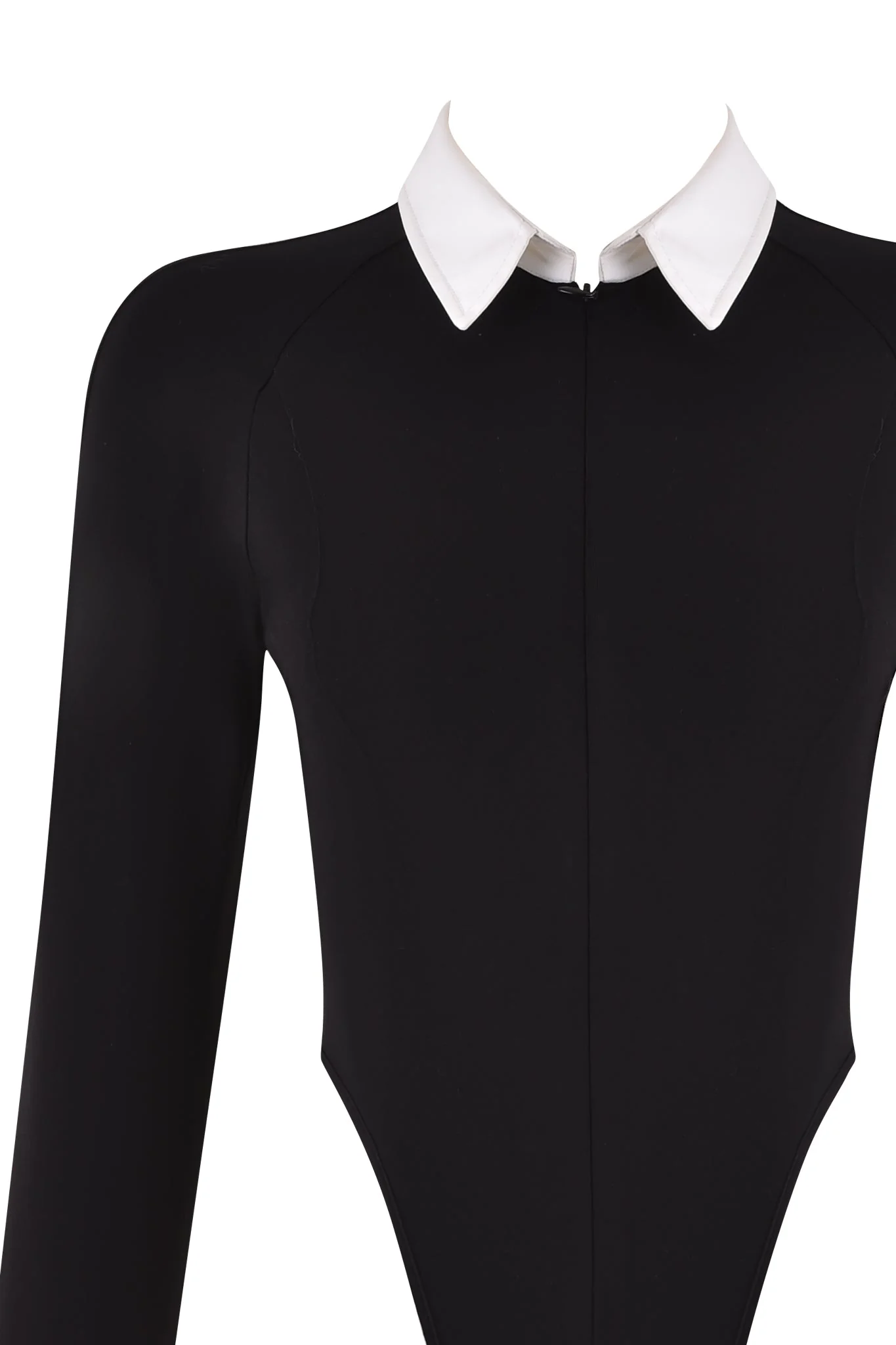 TARA TUXEDO BODYSUIT - BLACK - Image 9