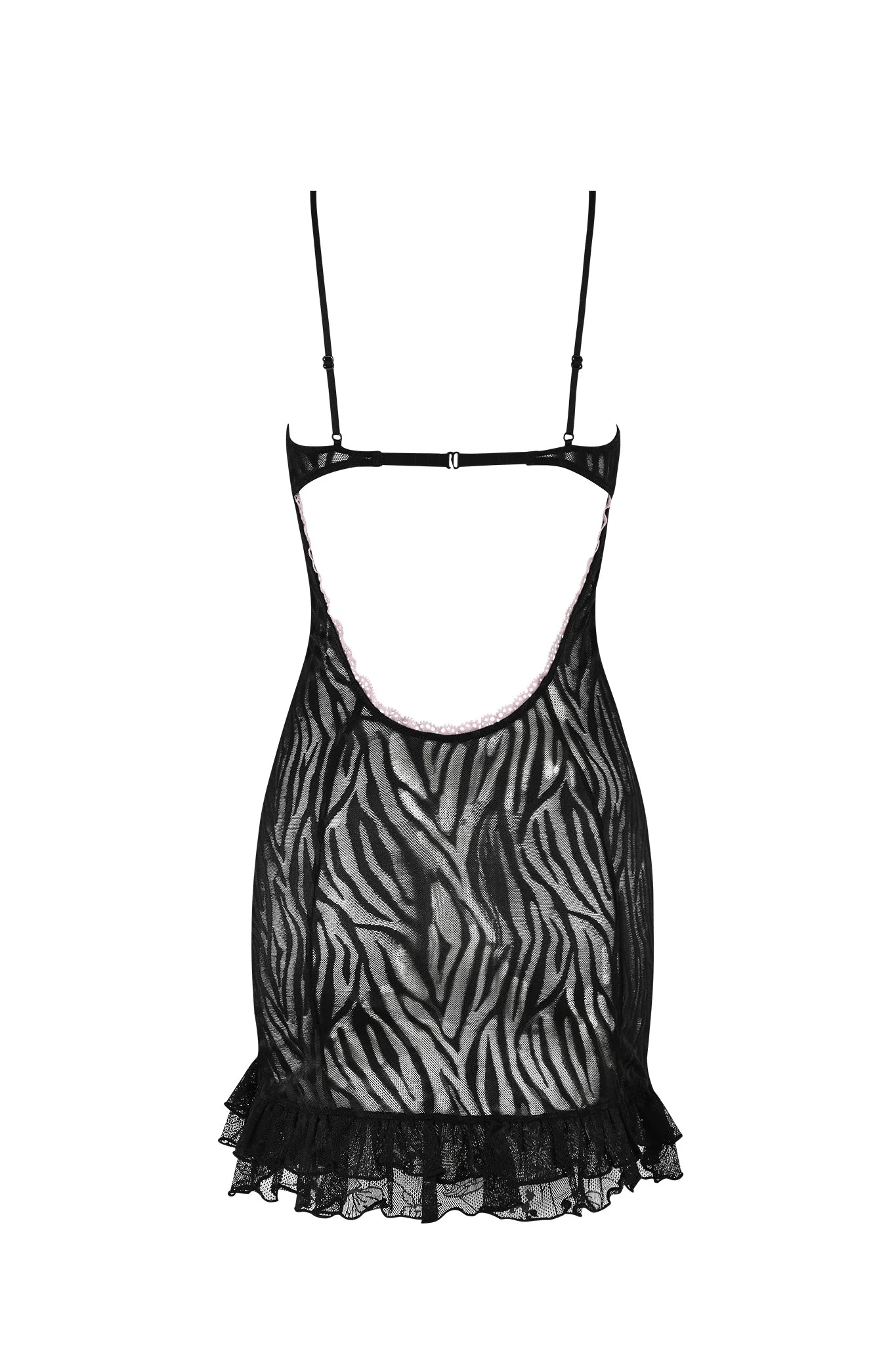 TARAJI SLIP DRESS - BLACK : ZEBRA - Image 5