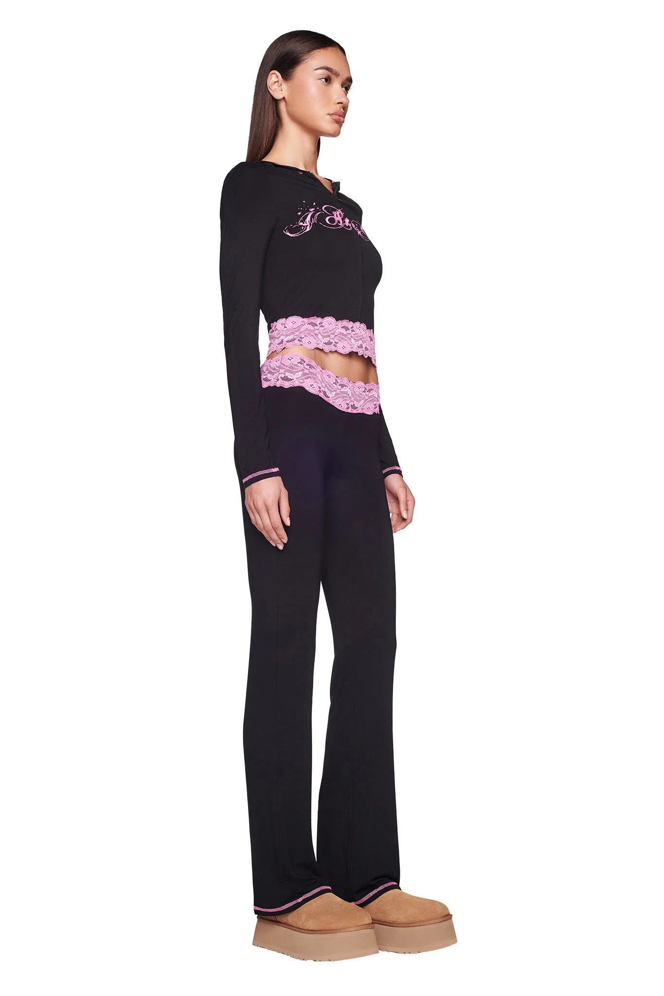 TARSHA JACKET - BLACK/PINK - Image 6