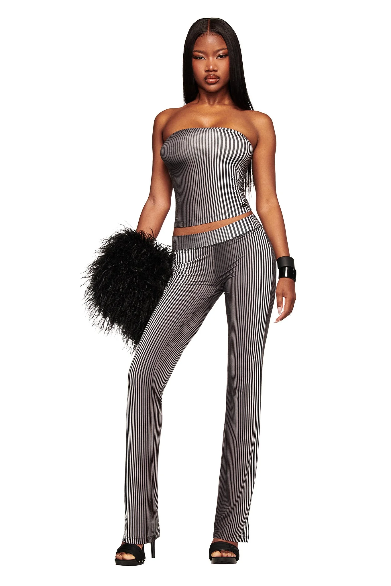 TRINITY 2-IN-1 SKIRT PANT - STRIPE - Image 3
