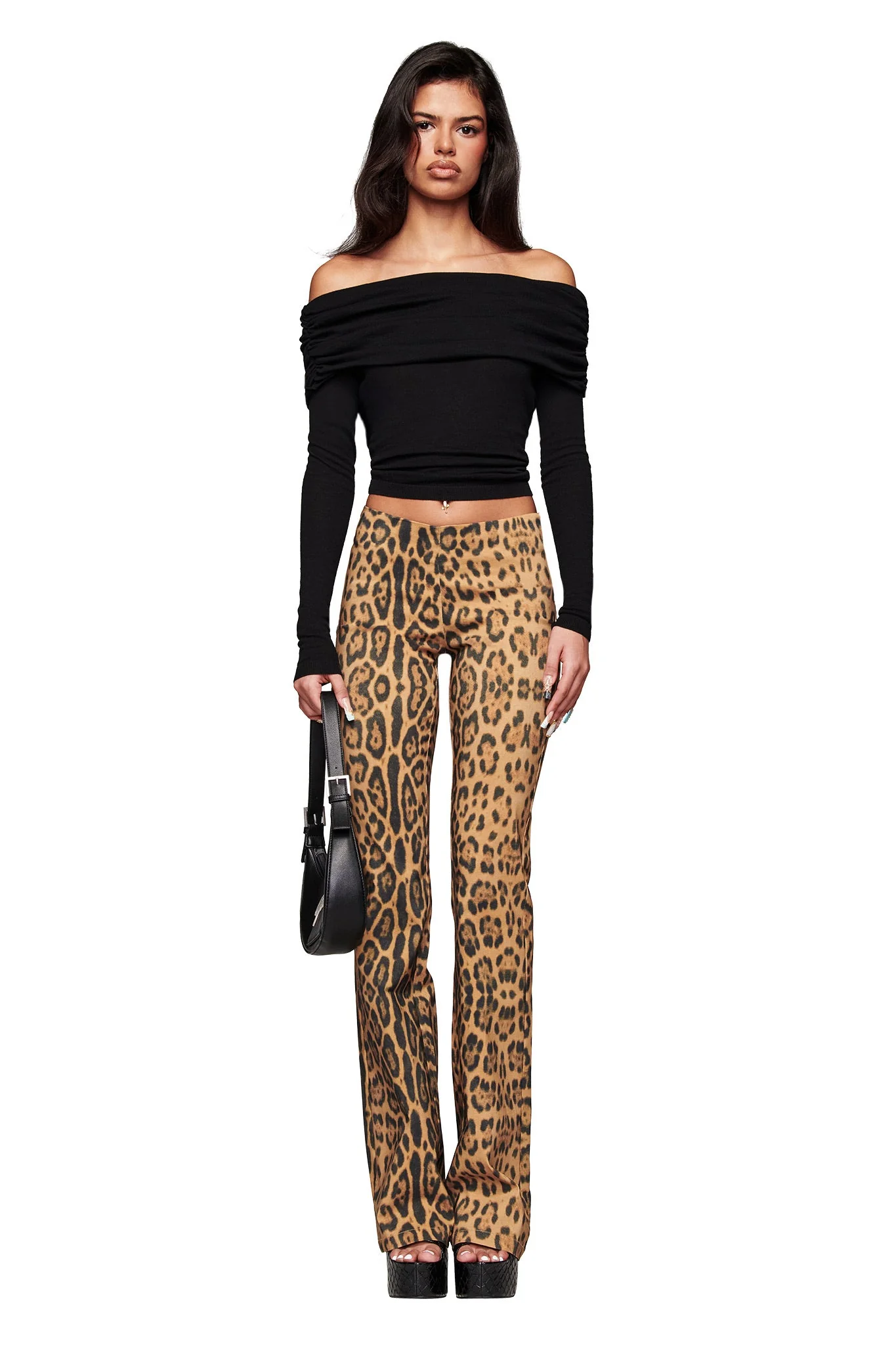 VEYRA LONG SLEEVE TOP - BLACK - Image 2