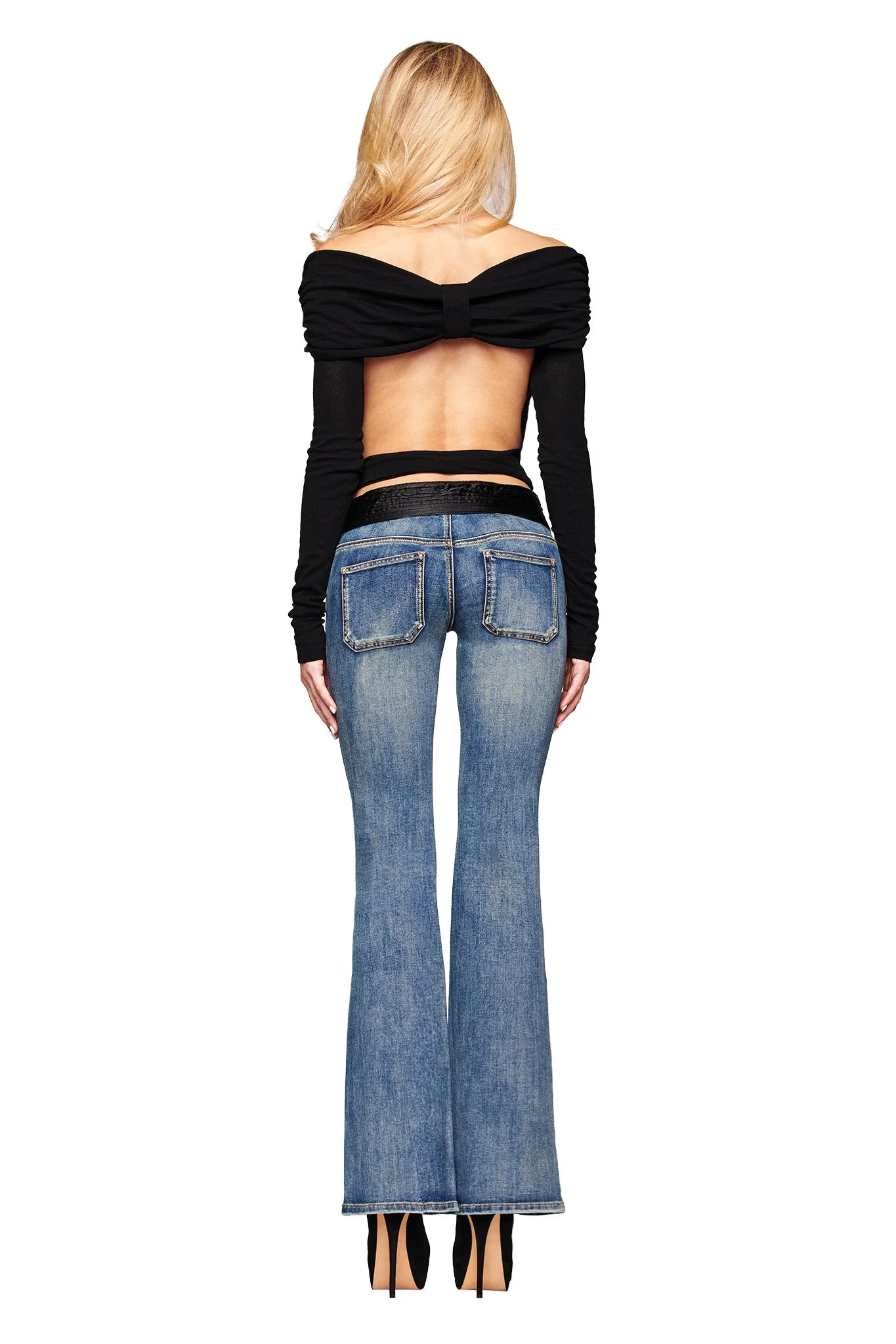 VEYRA LONG SLEEVE TOP - BLACK - Image 6