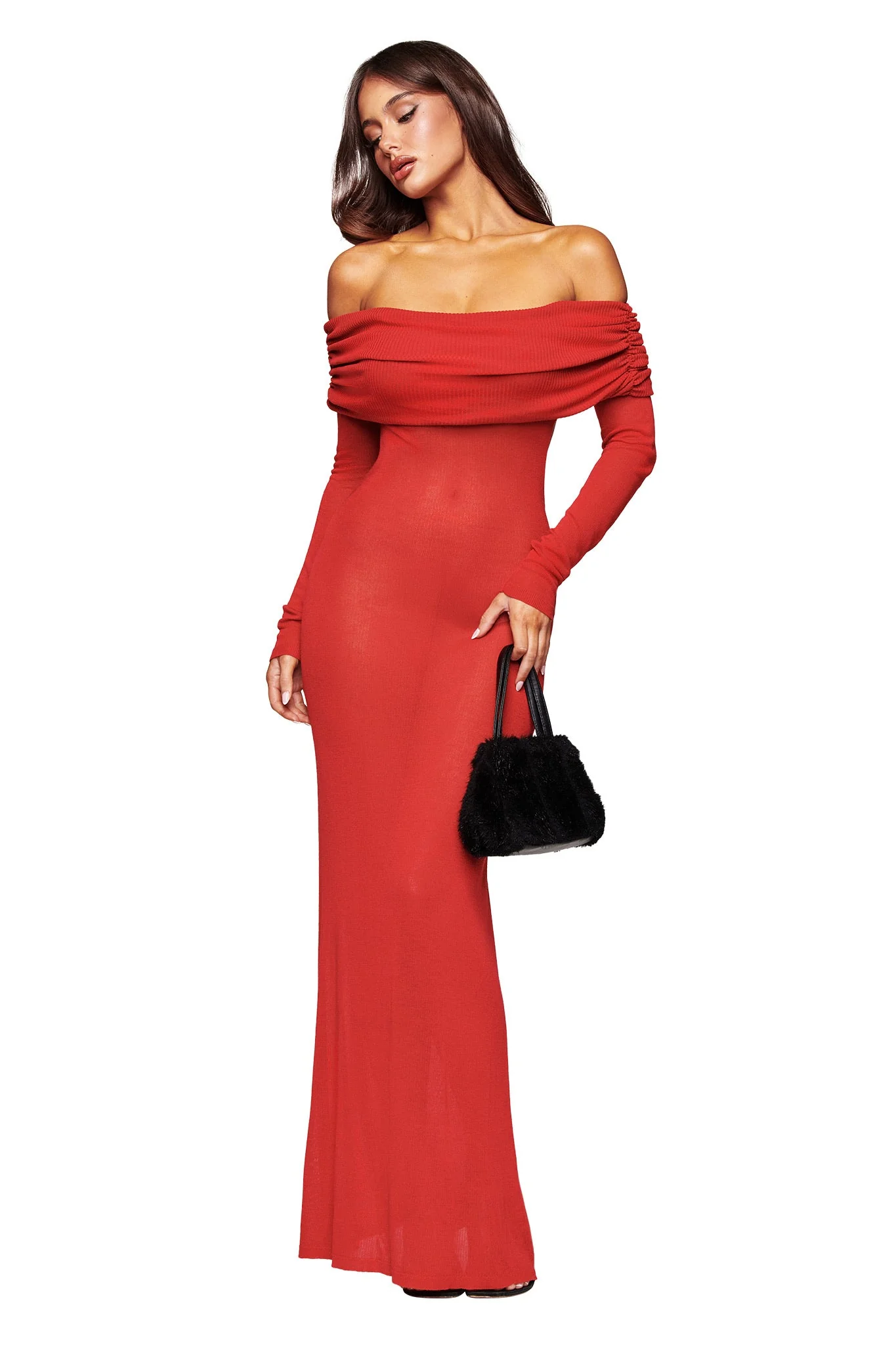 VEYRA MAXI DRESS - RED - Image 3