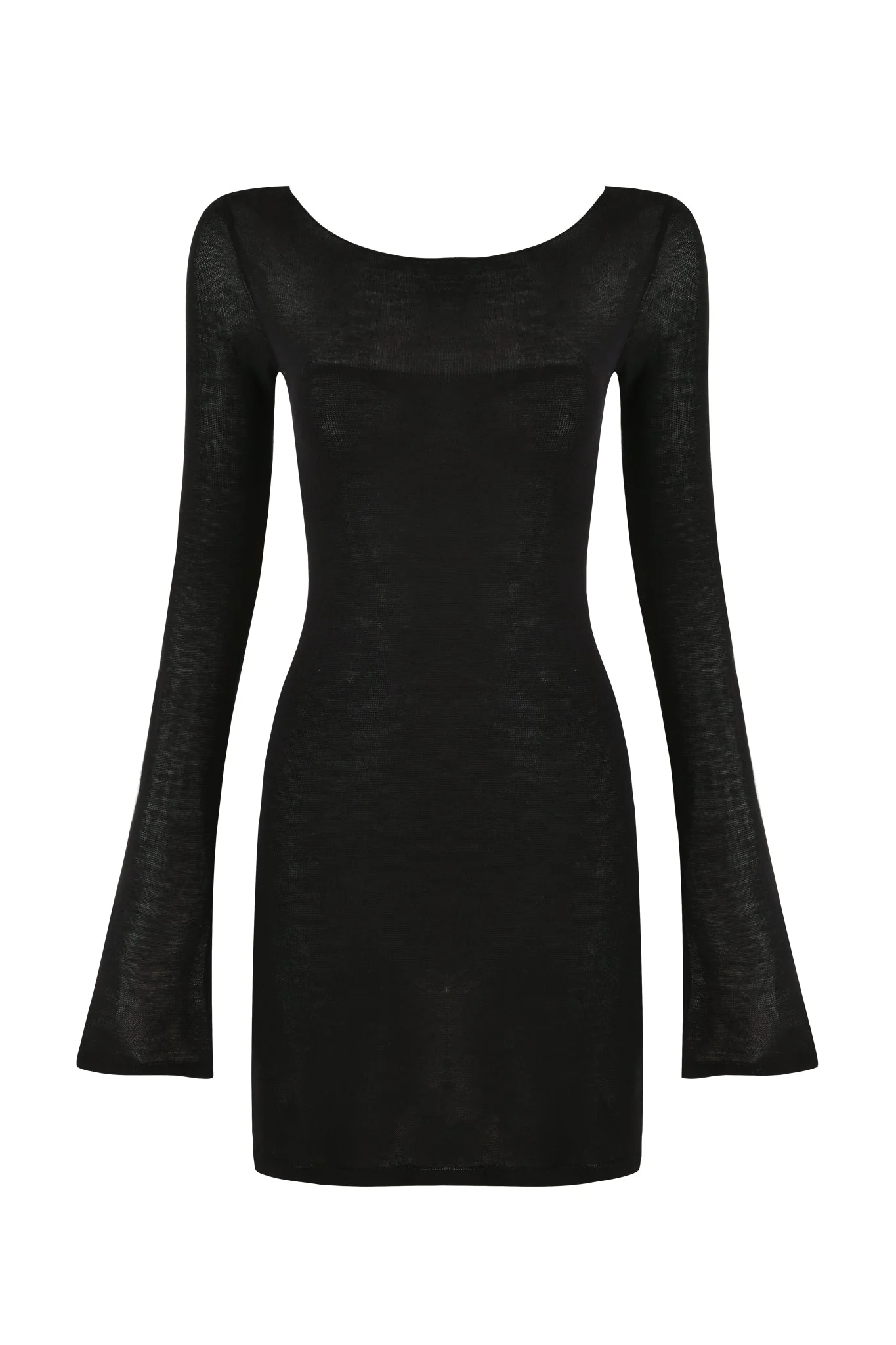 VIOLET KNIT DRESS - BLACK - Image 8