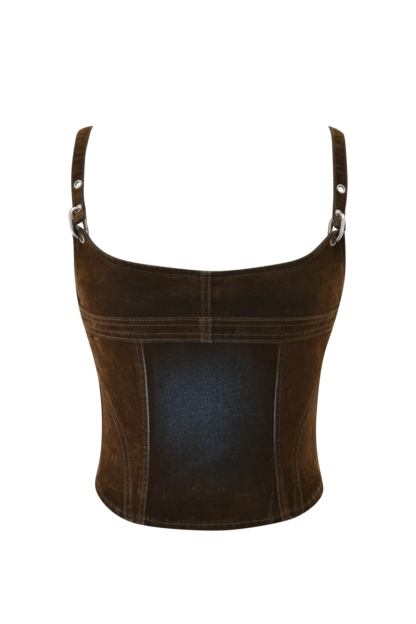 VIVAINE DENIM CORSET TOP - NEUTRAL - Image 5